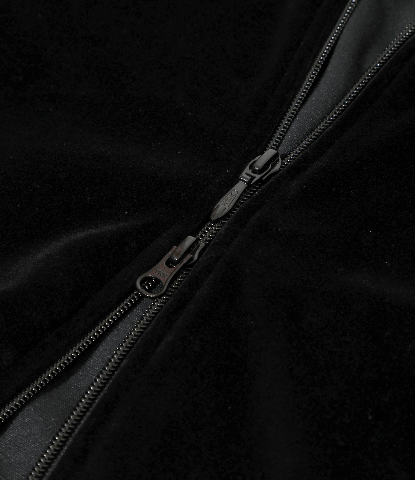 Rib Collar Track Jacket – Black Velour