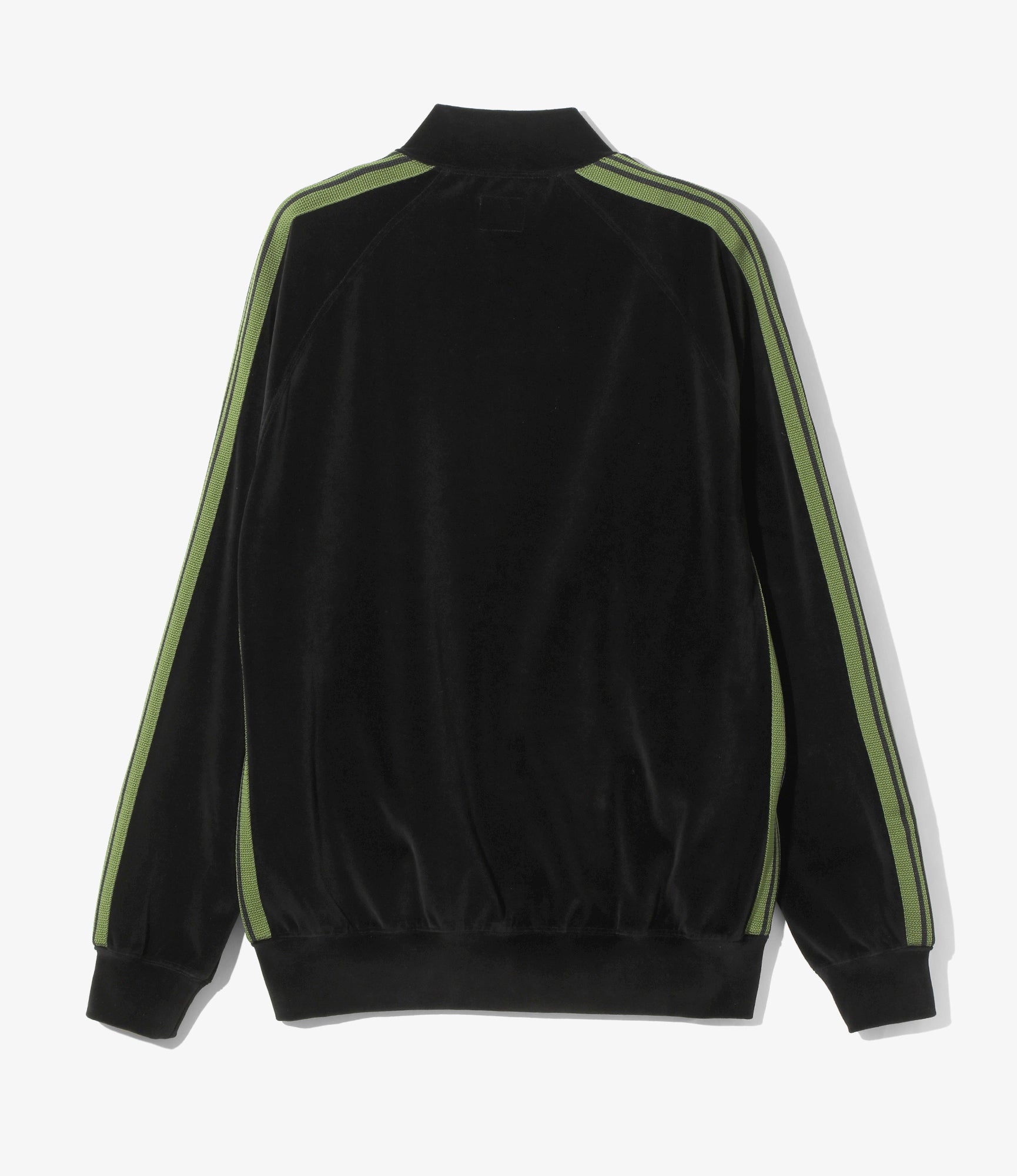 Rib Collar Track Jacket – Black Velour