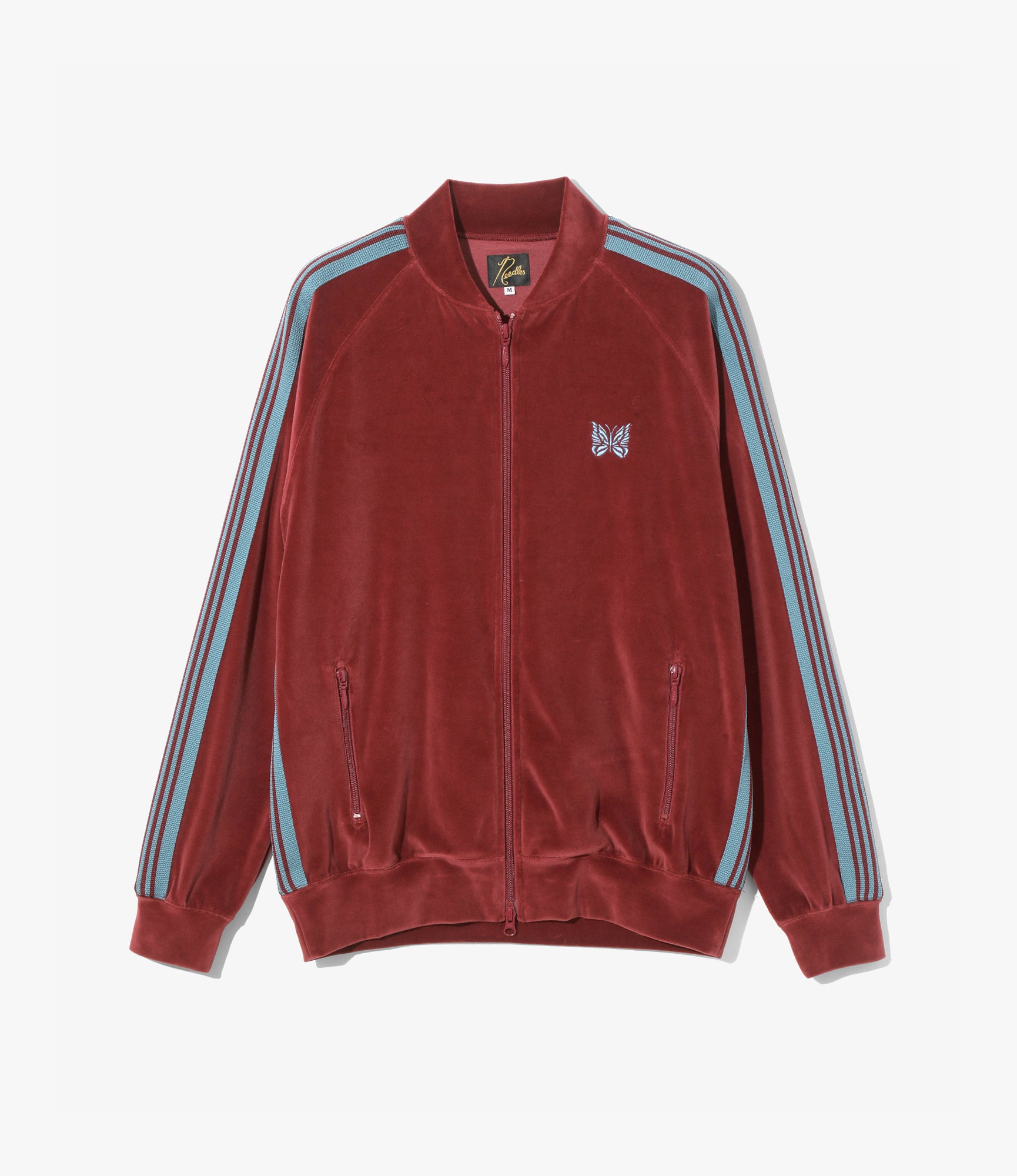 Rib Collar Track Jacket – Burgundy Velour