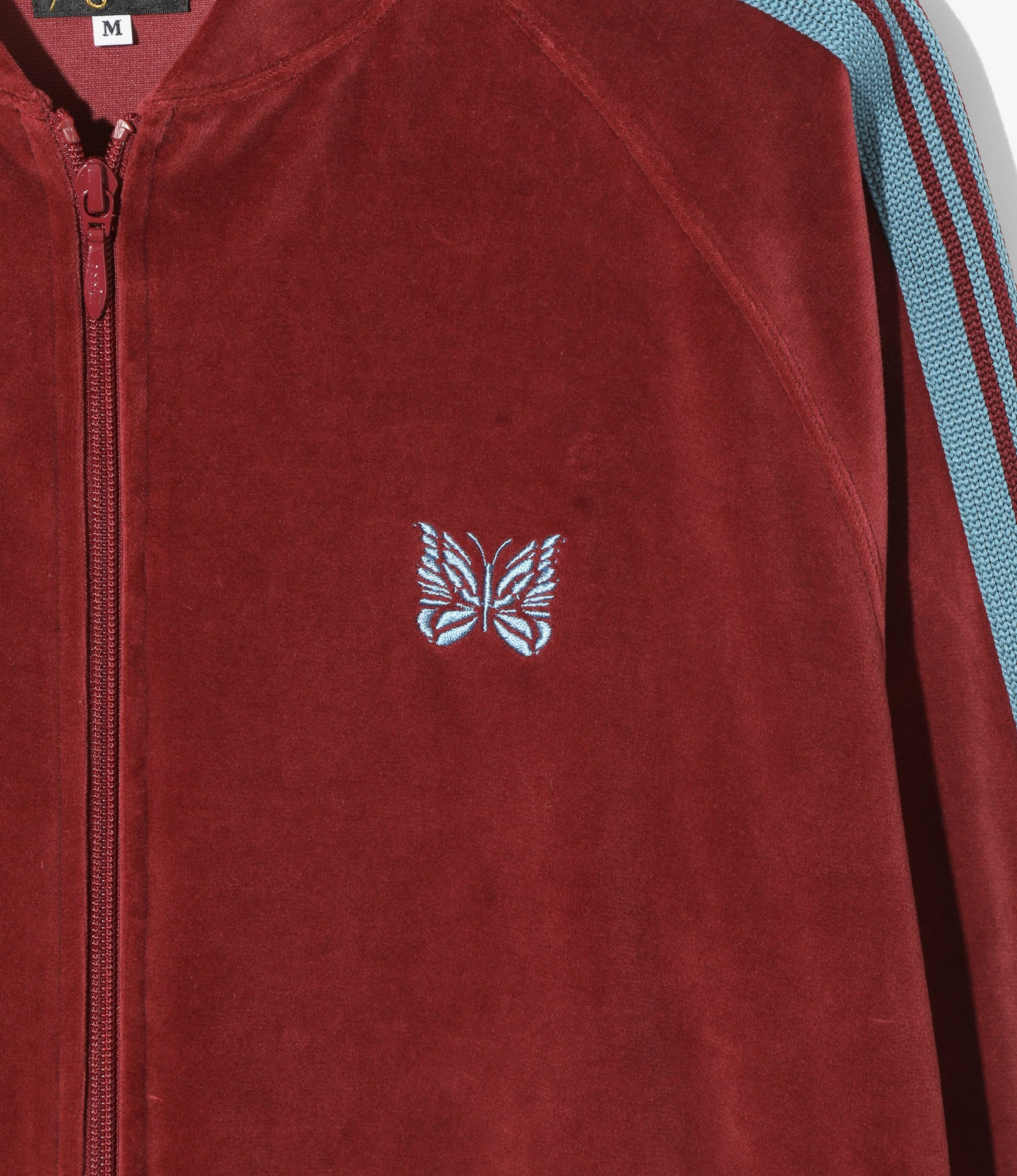 Rib Collar Track Jacket – Burgundy Velour