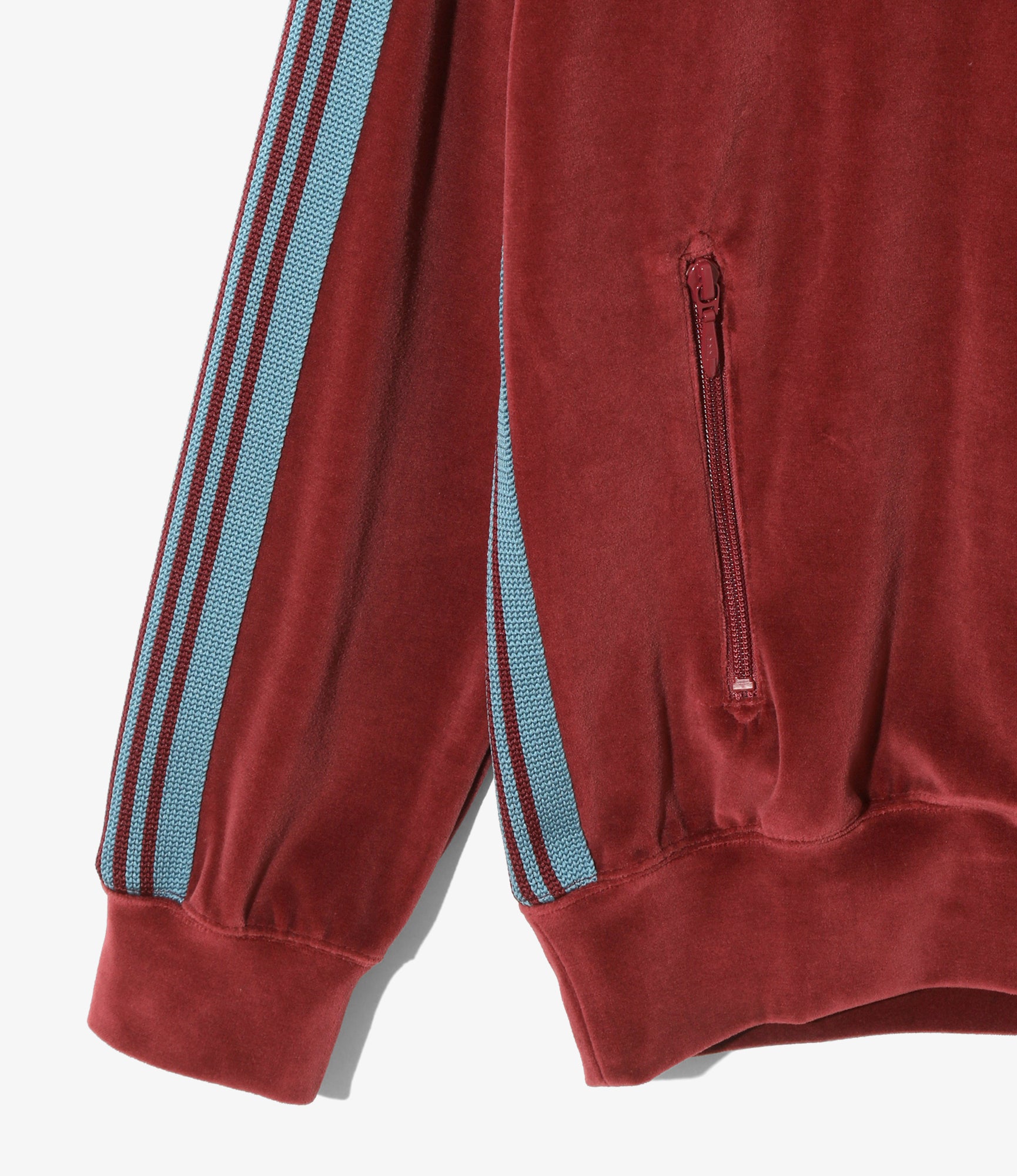Rib Collar Track Jacket – Burgundy Velour