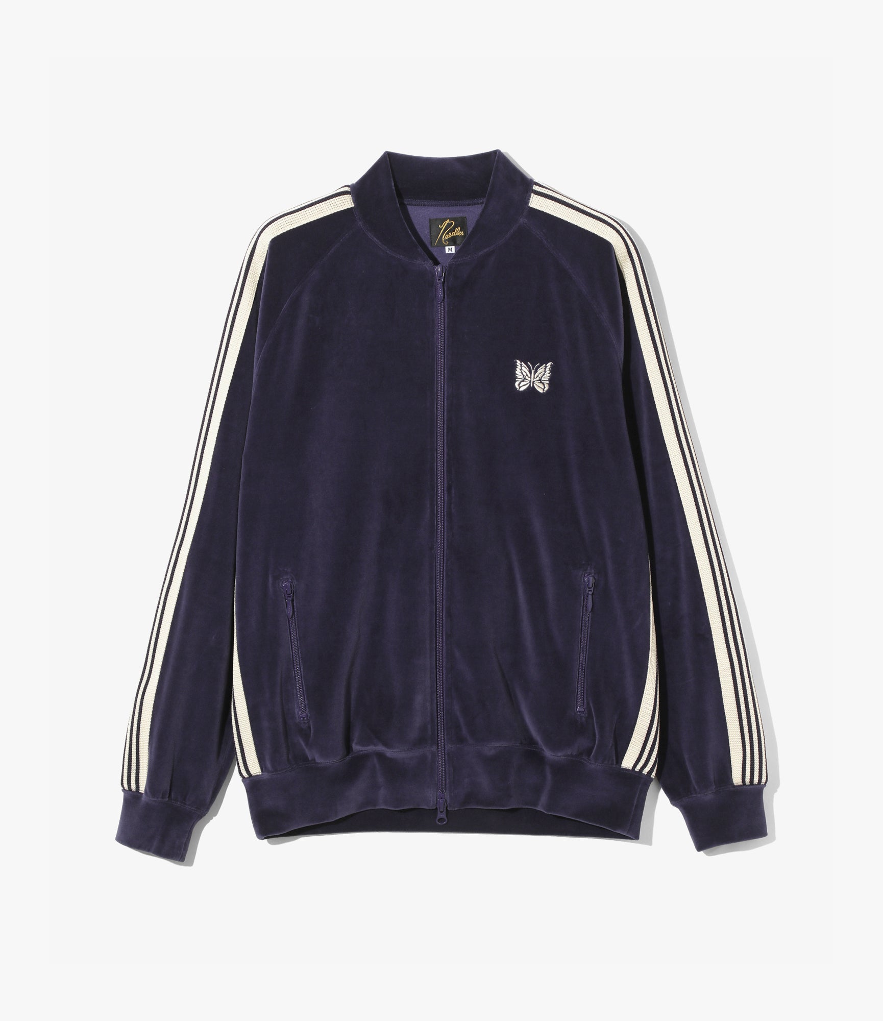 Rib Collar Track Jacket – Navy Velour