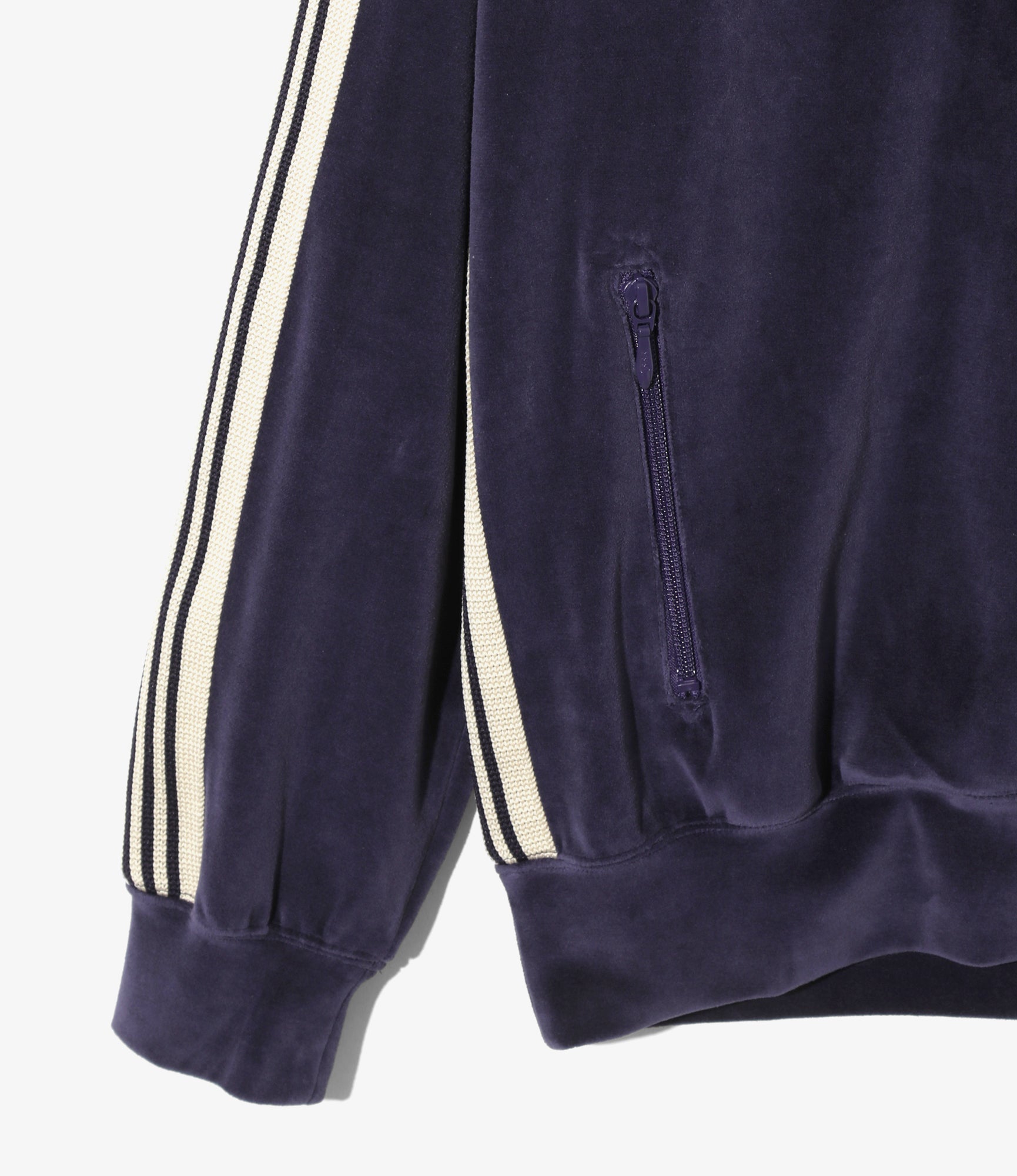 Rib Collar Track Jacket – Navy Velour