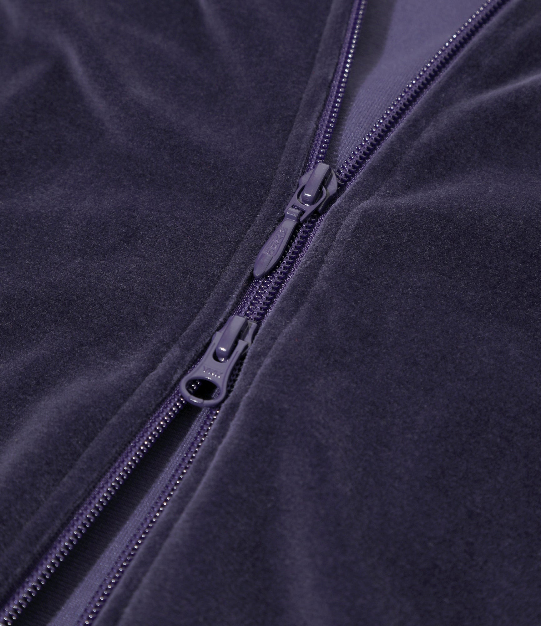 Rib Collar Track Jacket – Navy Velour