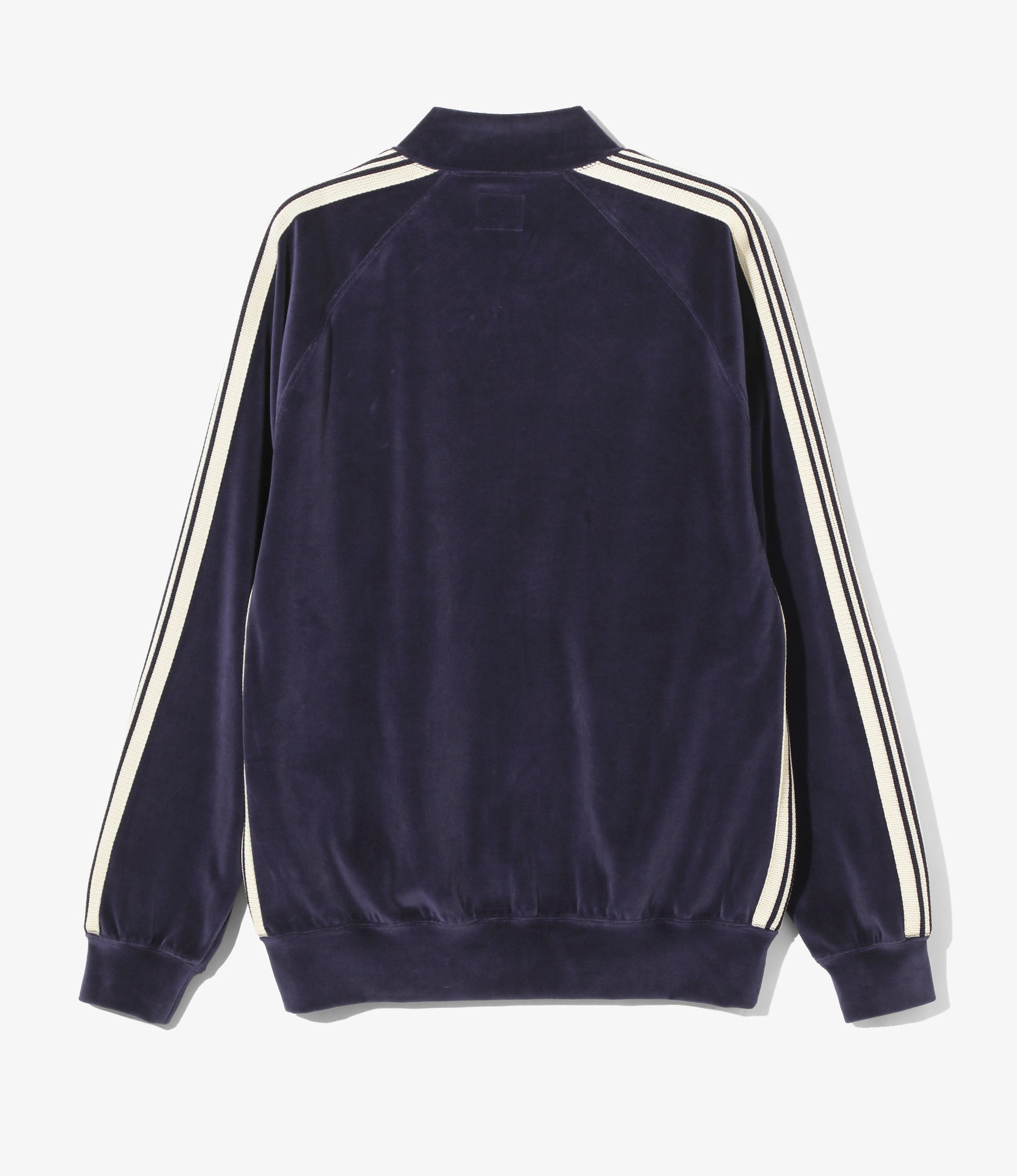 Rib Collar Track Jacket – Navy Velour