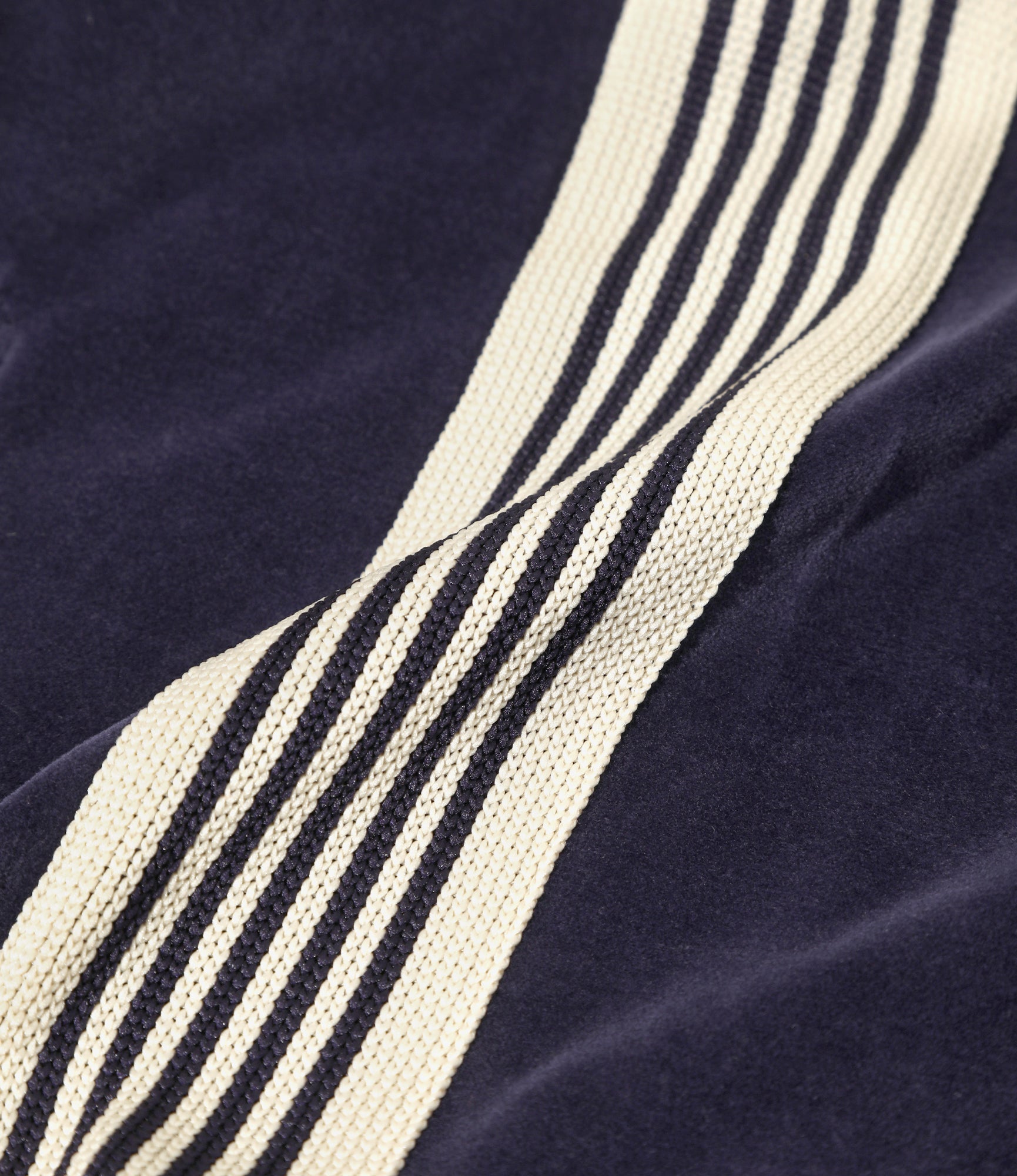 Rib Collar Track Jacket – Navy Velour