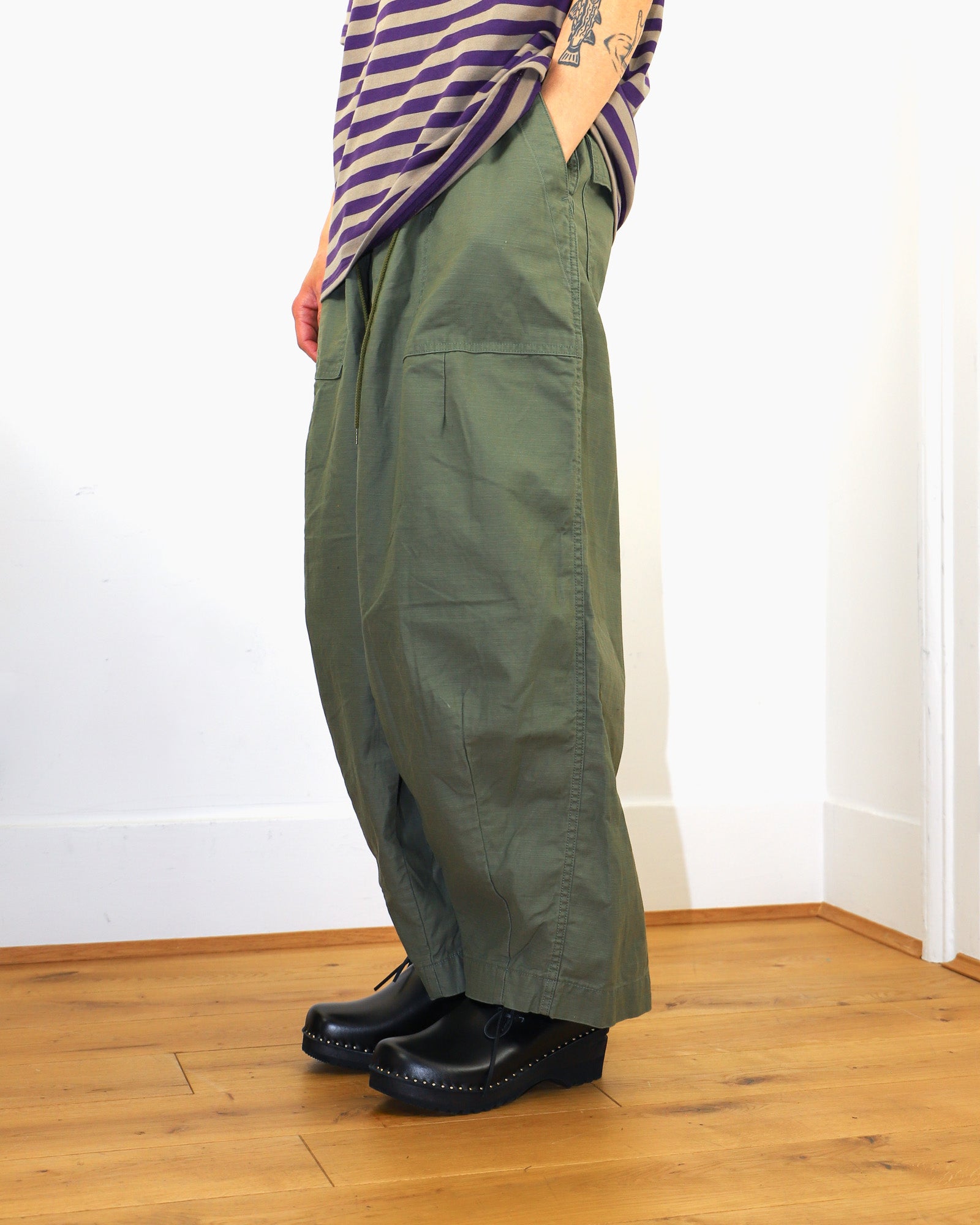Needles H.D. Pant - Fatigue - Olive – Needles – Nepenthes London