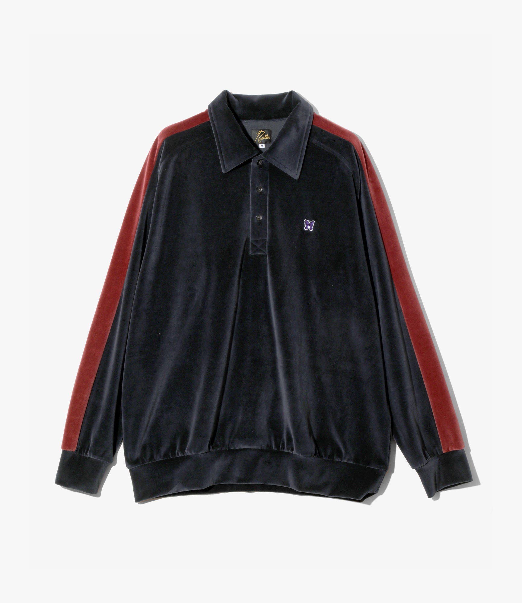 Side Line Pullover Shirt – Navy Velour