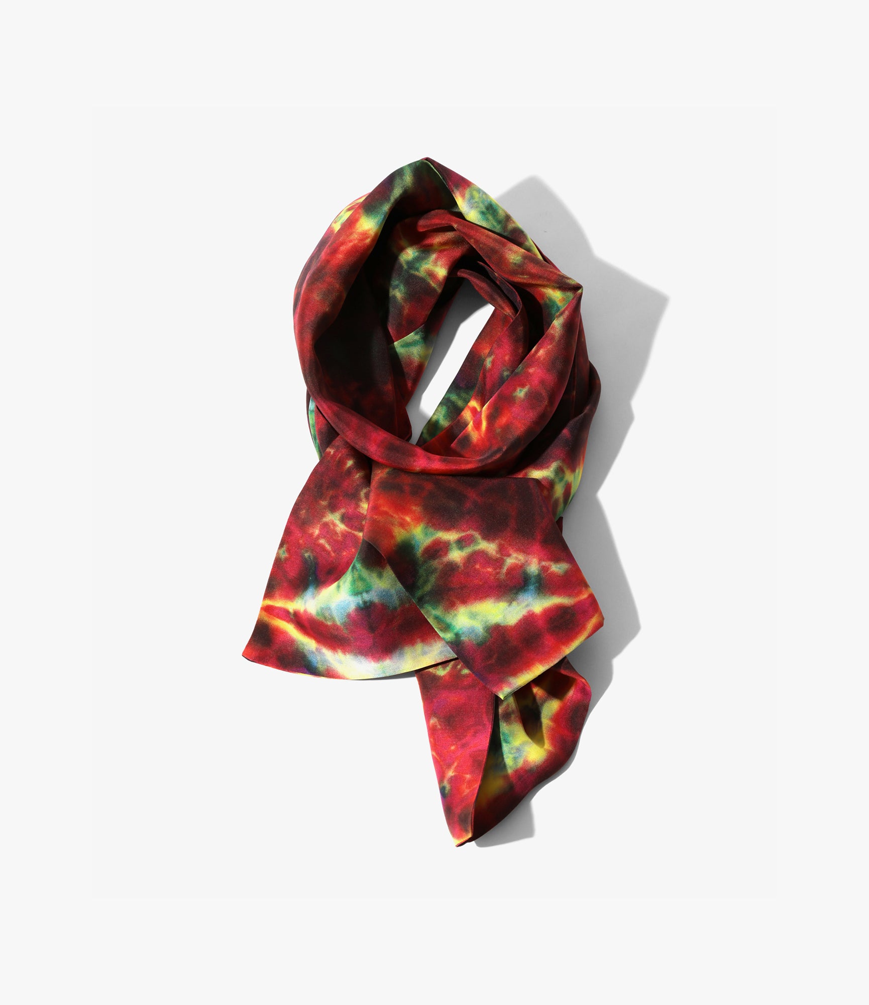 Silk Crepe Scarf – Red