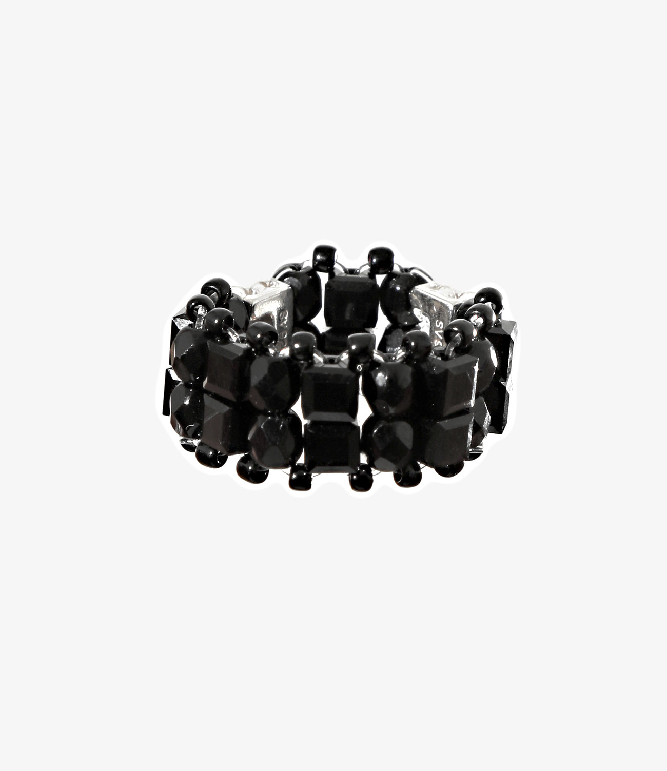 Double-Row Crystal Bead Ring