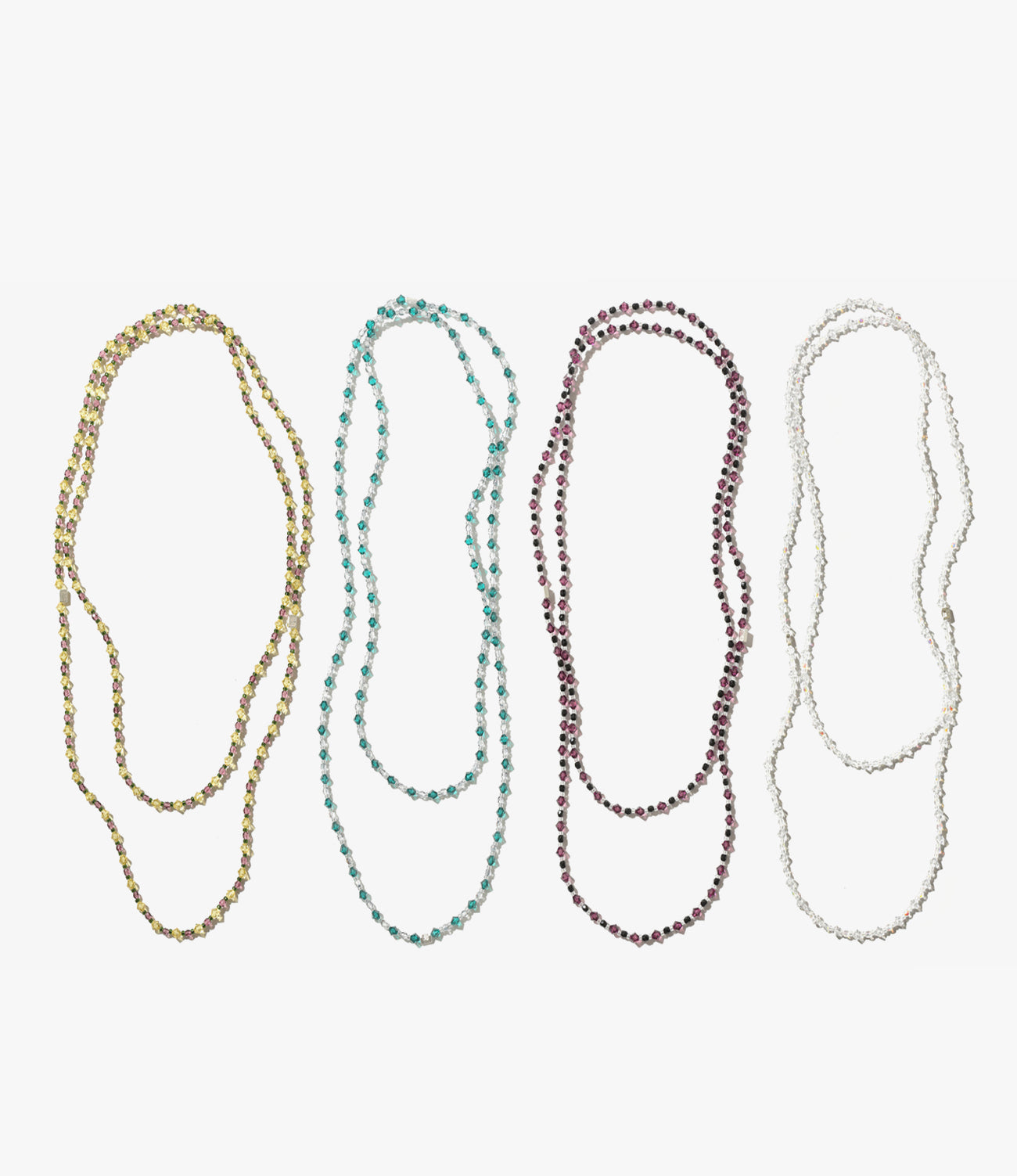 Long Crystal Bead Necklace