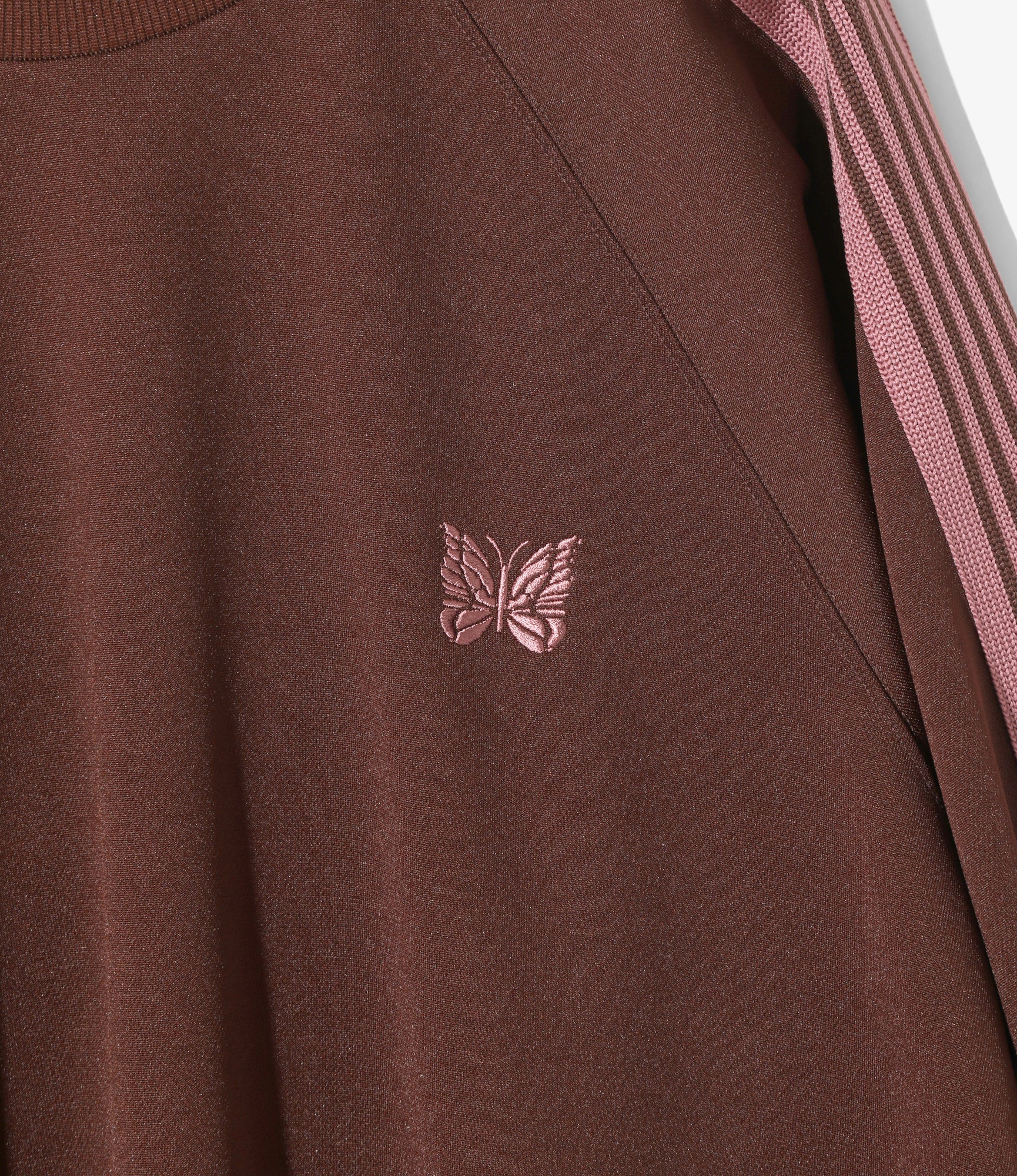 Track Crew Neck Shirt – Brown Smooth Polyester