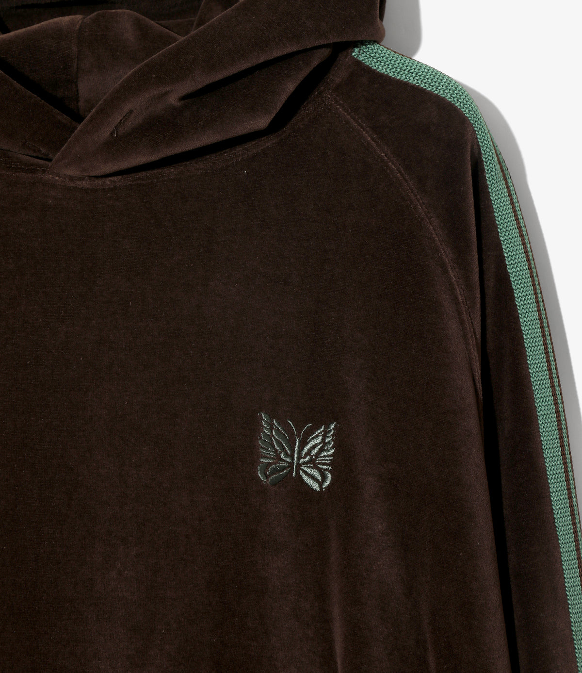 Track Hoodie – Brown Velour | Needles | Nepenthes London