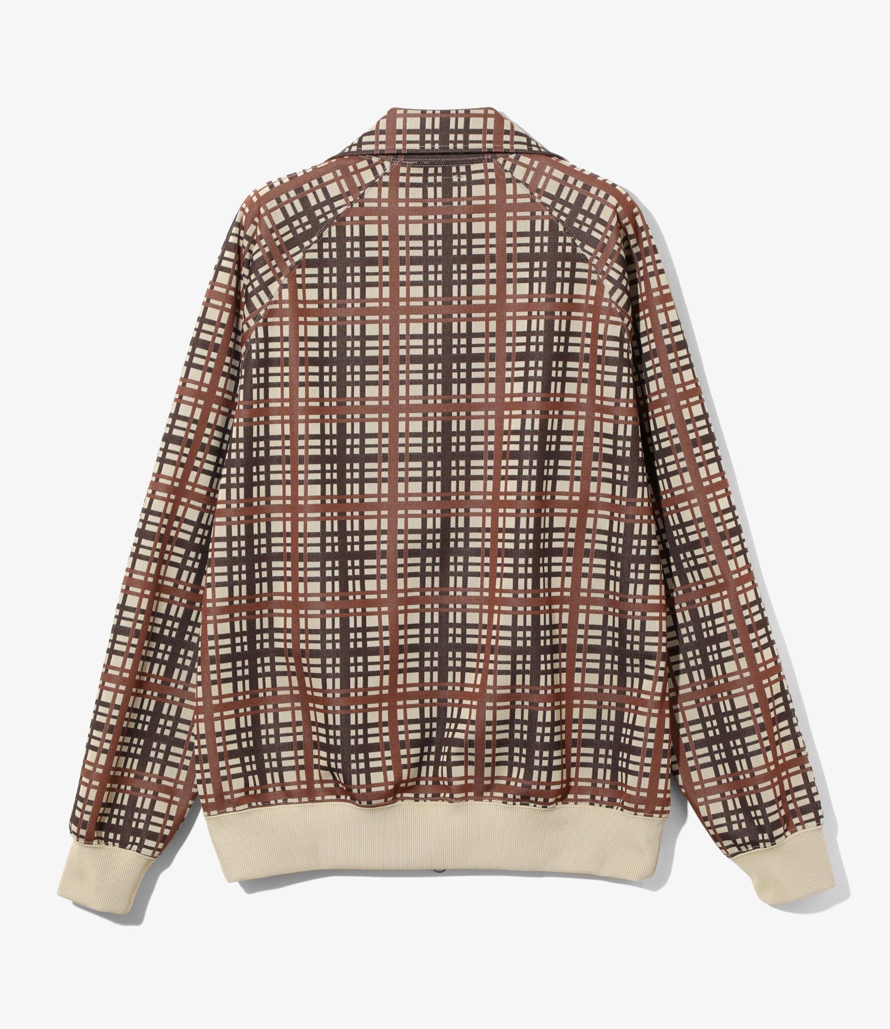 Track Jacket – Taupe Plaid Jacquard