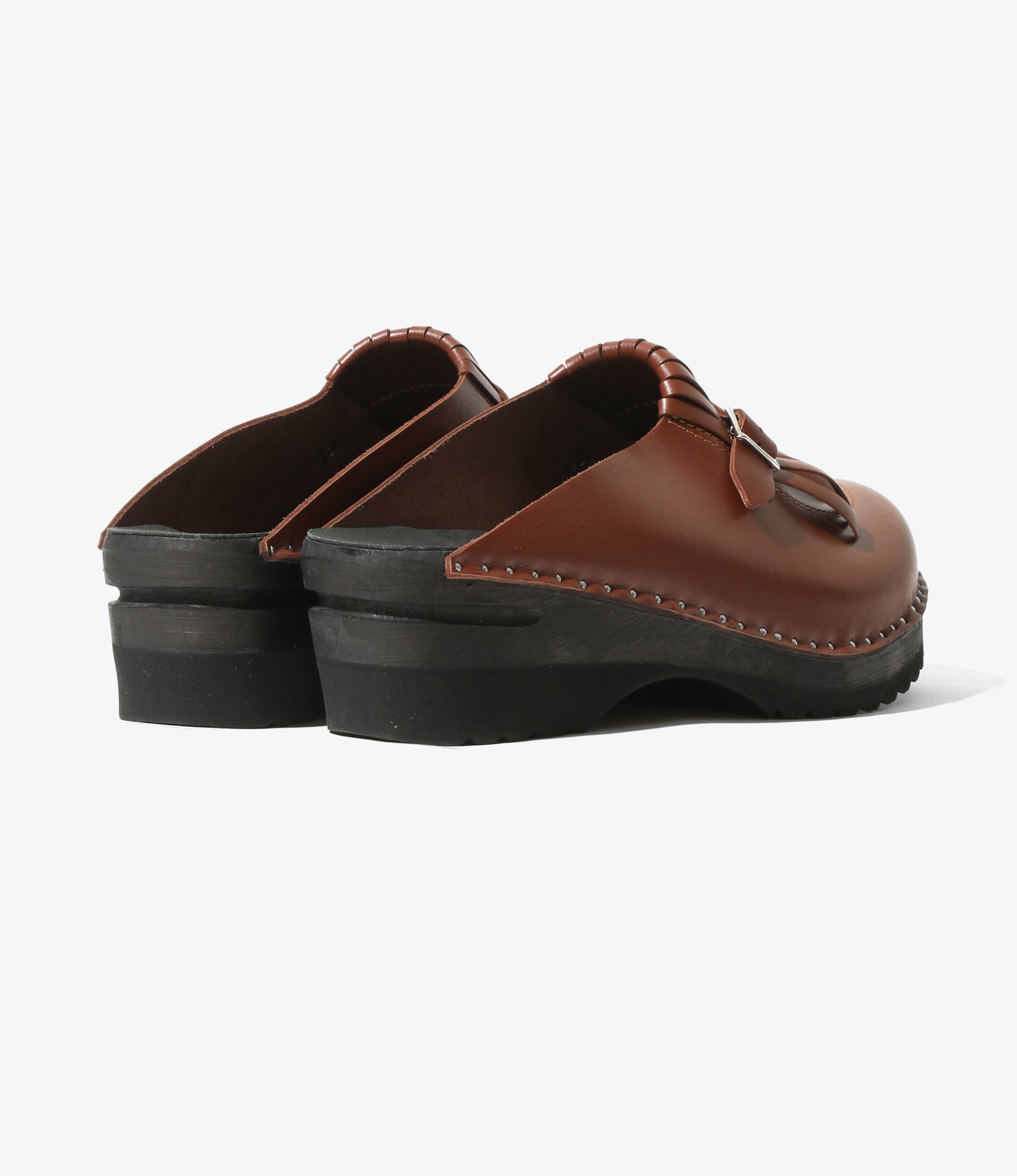 Kilt & Strap 'Monet' Clog – Brown Leather