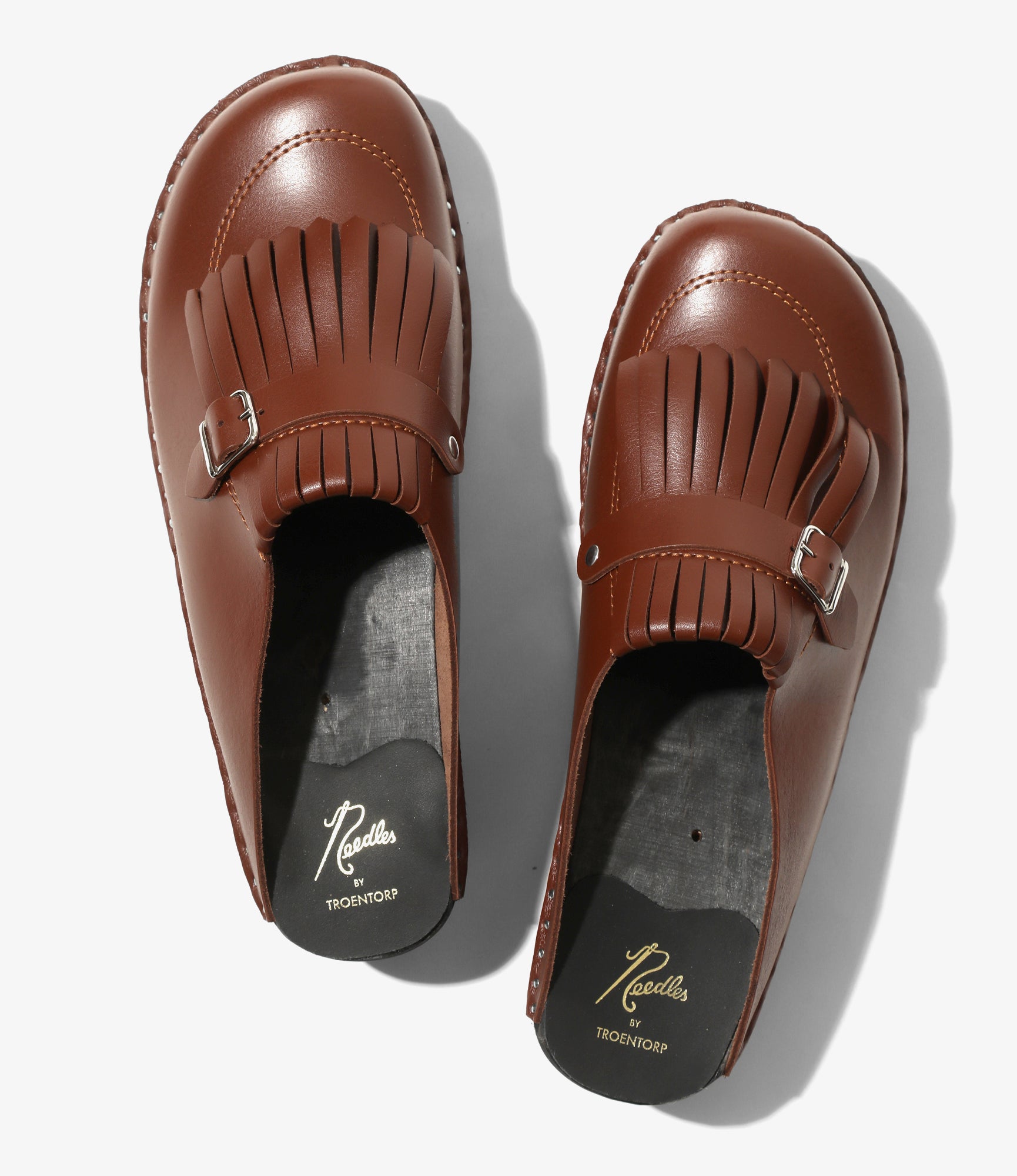 Kilt & Strap 'Monet' Clog – Brown Leather