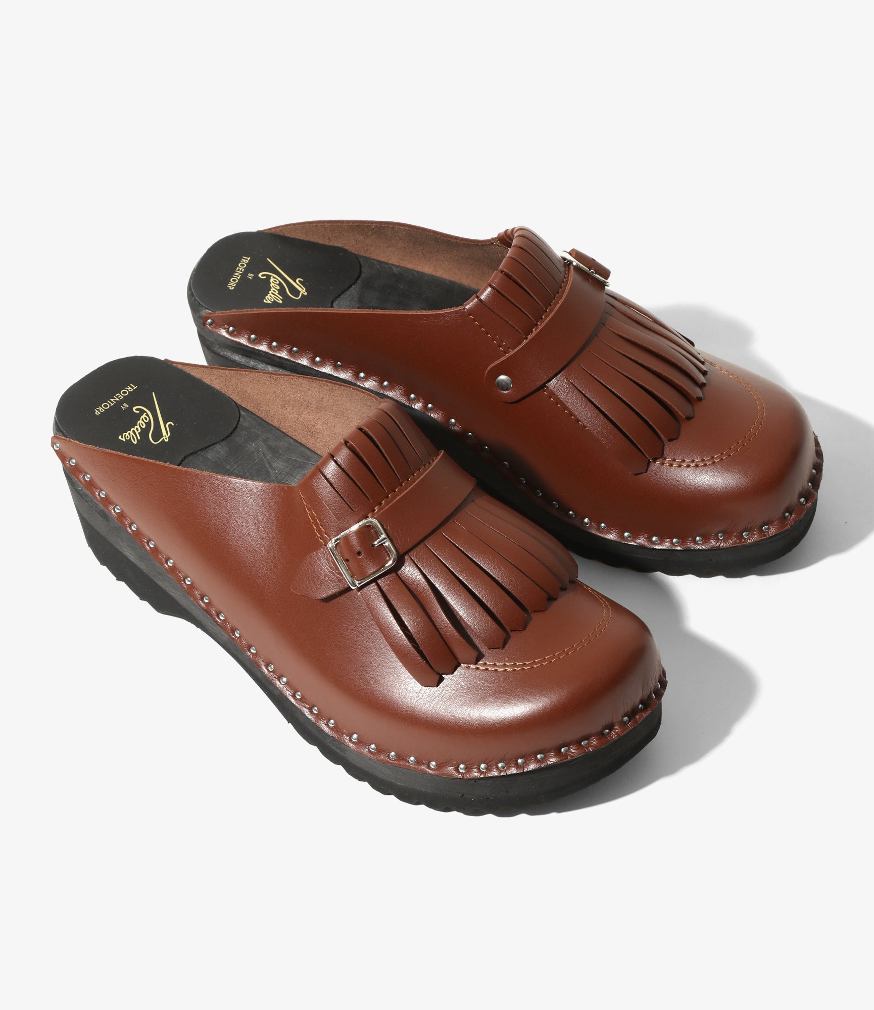 Kilt & Strap 'Monet' Clog – Brown Leather