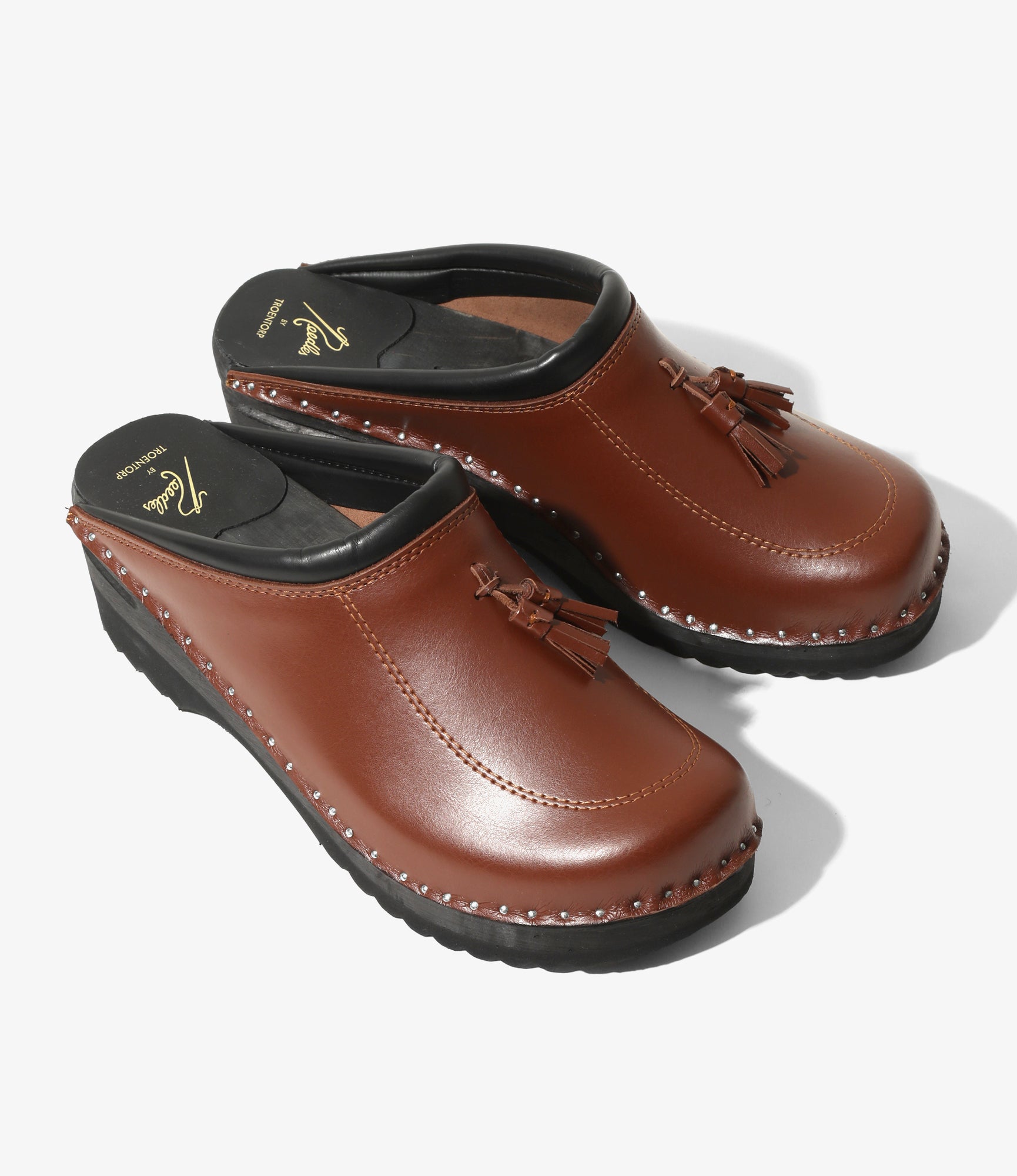 Twin Tassel 'Monet' Clog – Brown Leather