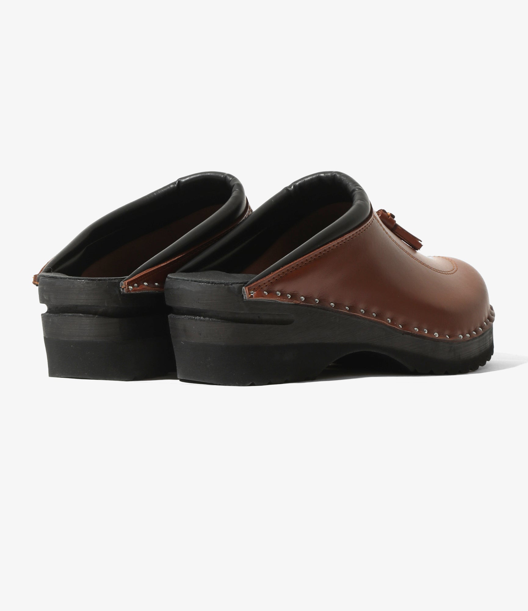 Twin Tassel 'Monet' Clog – Brown Leather