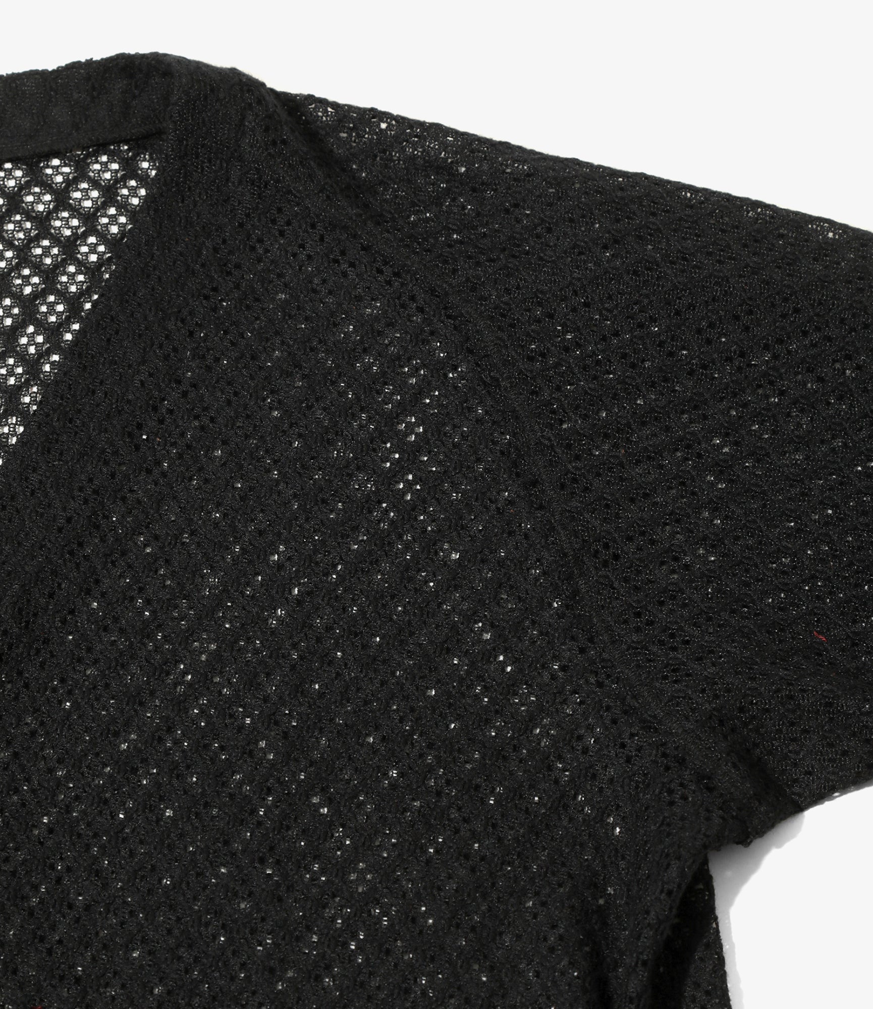 Long Sleeve U-Neck T-Shirt – Black Raschel Lace