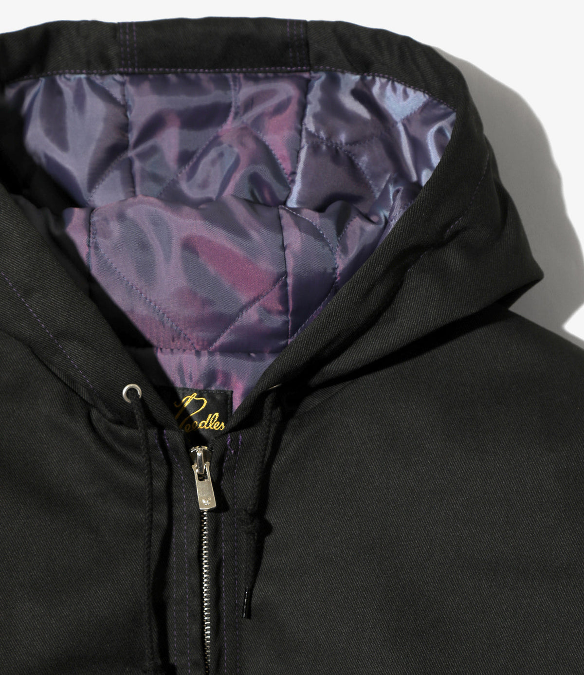 Zipped Work Hoodie – Black Twill | Needles for Nepenthes 
