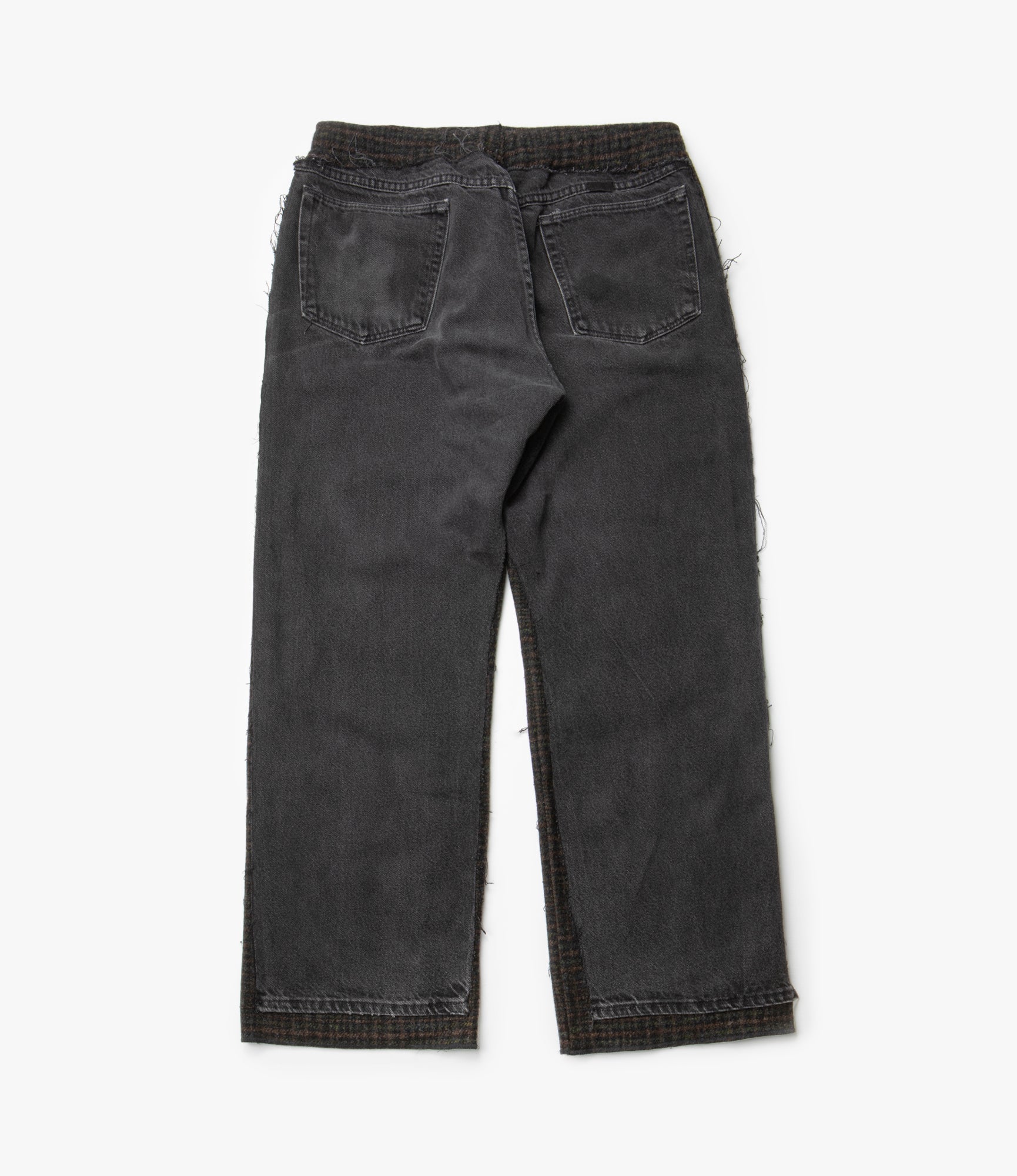 Covered Pant – Black Denim / Glen Plaid Wool