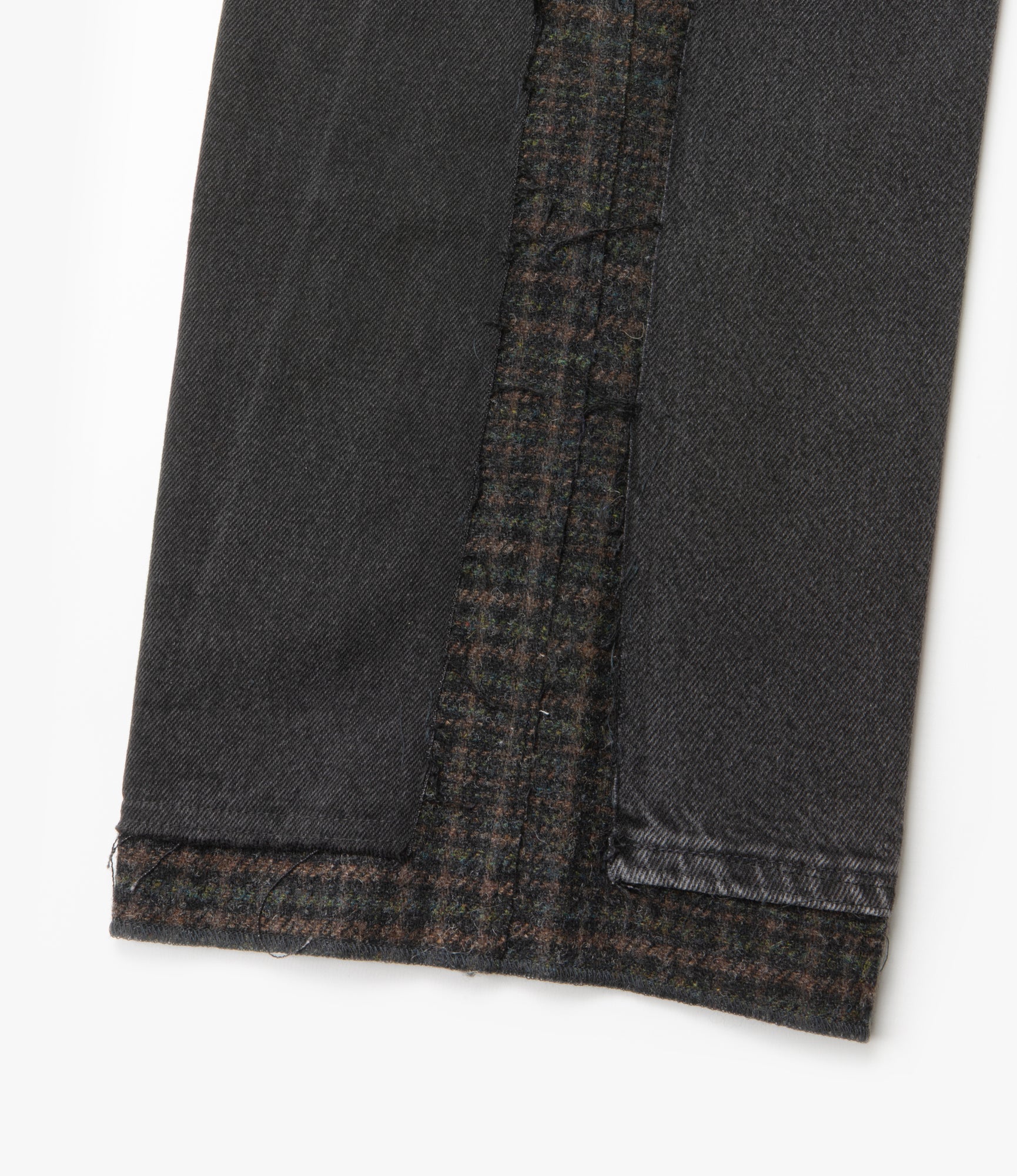 Covered Pant – Black Denim / Glen Plaid Wool
