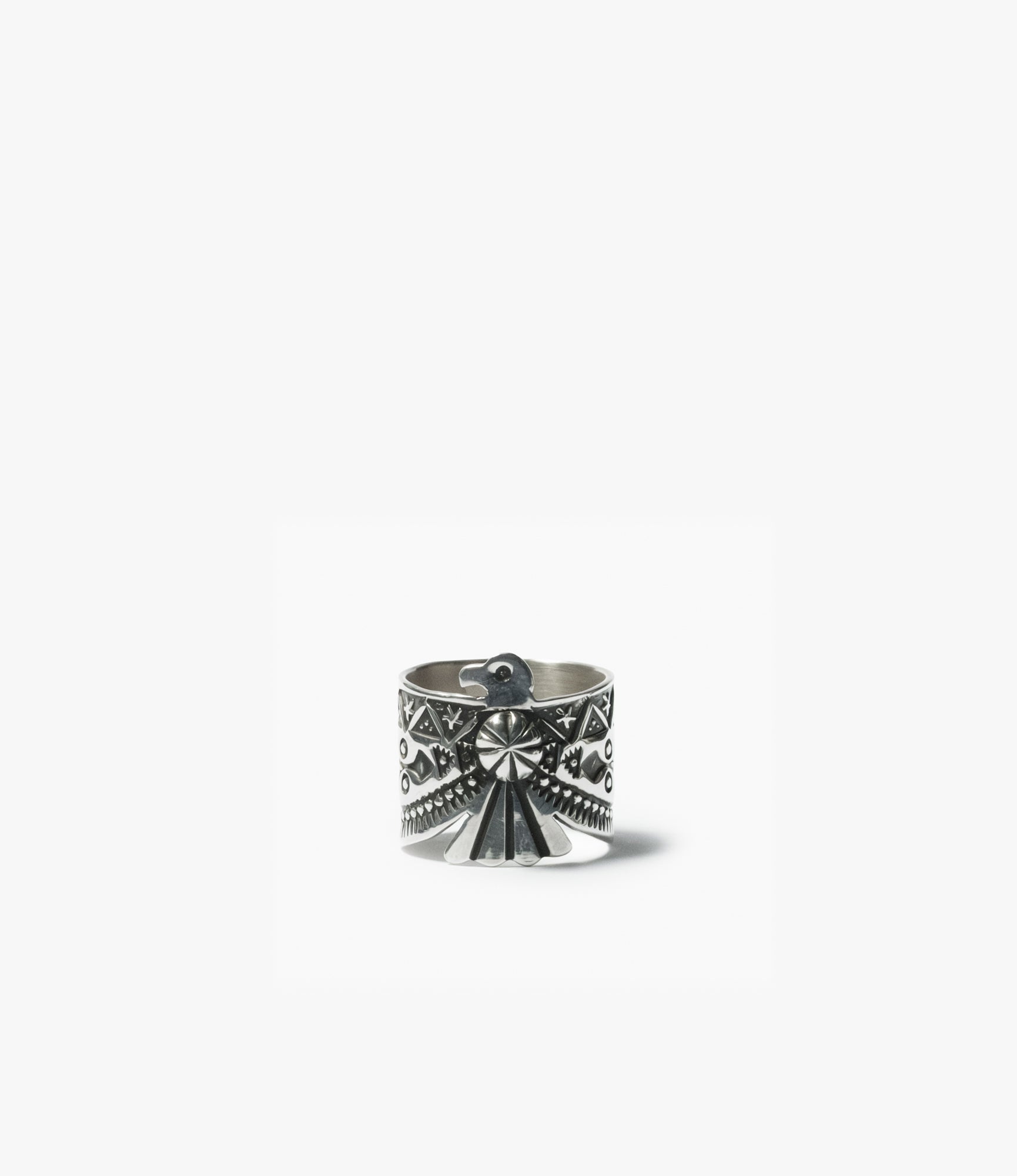 Large Navajo Thunderbird Ring – Sterling Silver