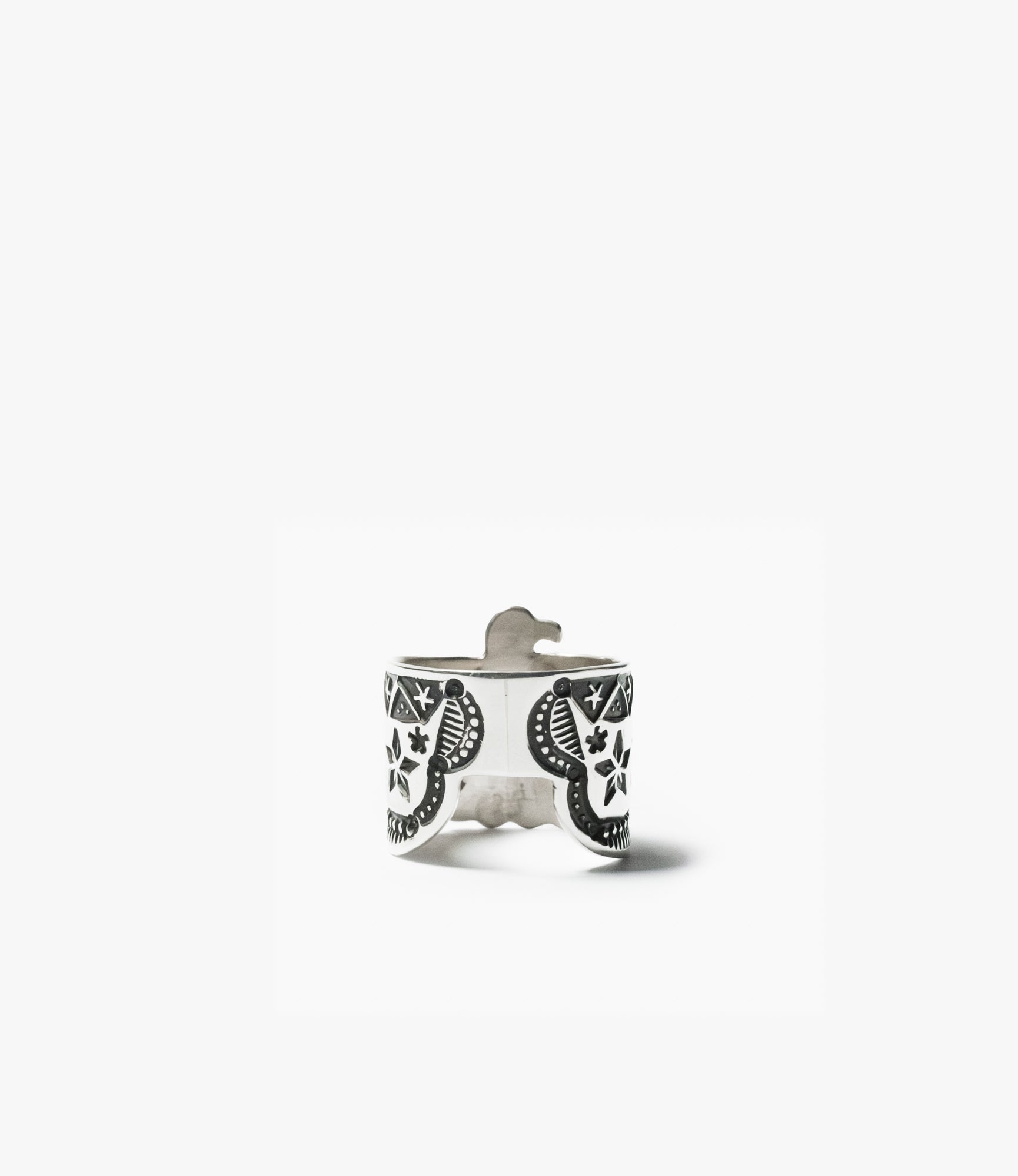 Large Navajo Thunderbird Ring – Sterling Silver