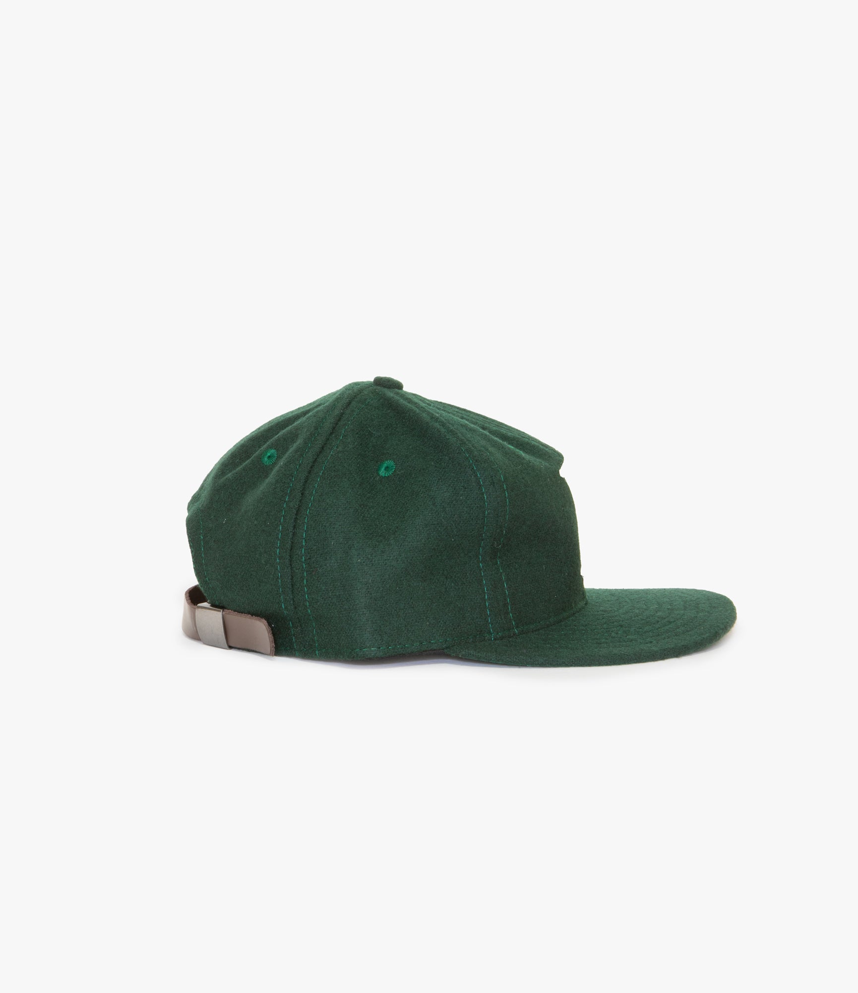 Baseball Cap – Bottle Green / Cream Wool