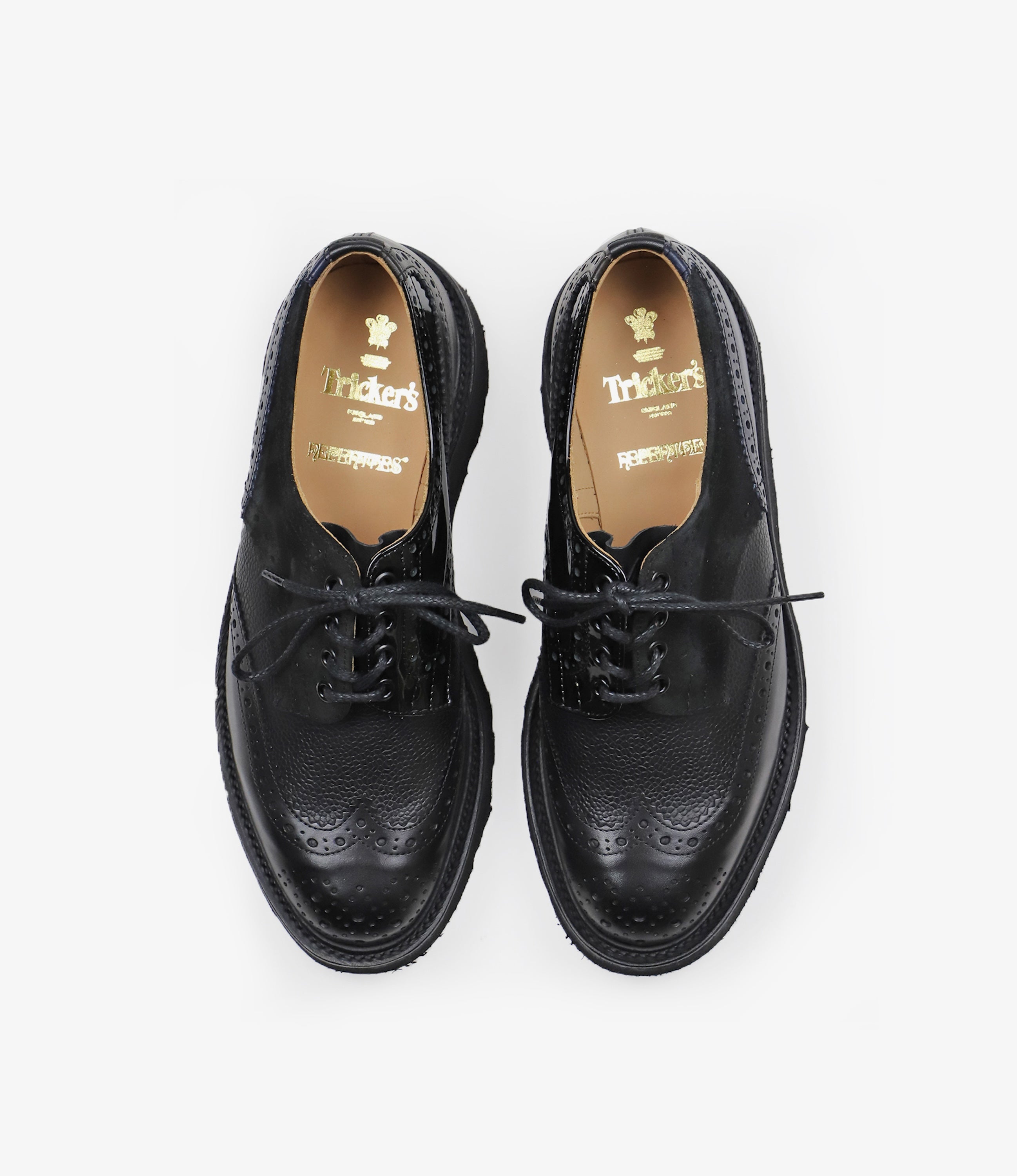 Tricker's x Nepenthes Multi-Tone Derby - Moreflex Sole - Black – Tricker's x Nepenthes – Nepenthes London