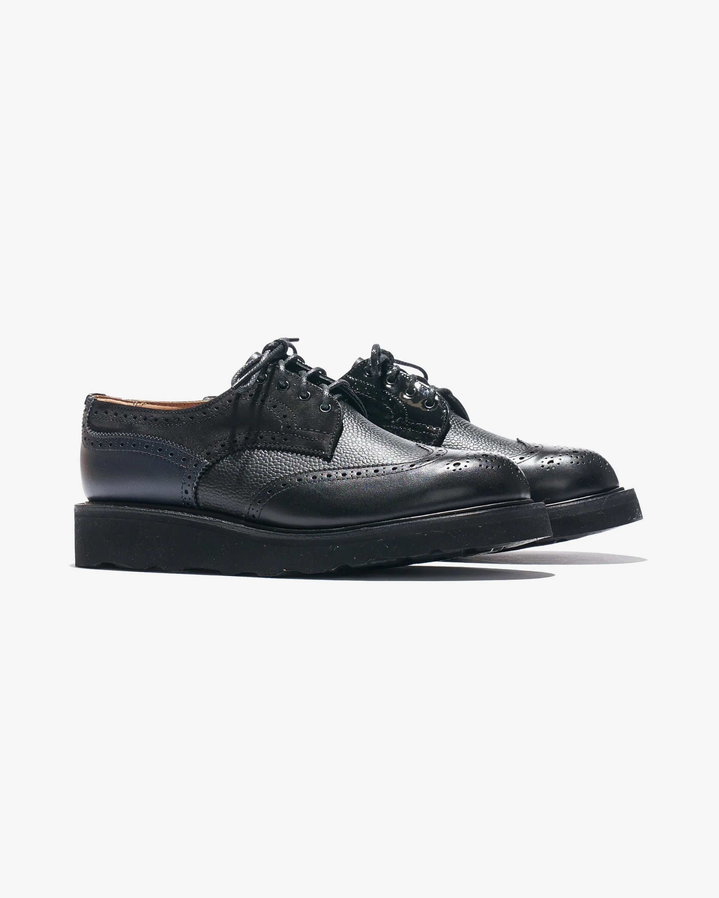 Tricker's x Nepenthes Multi-Tone Derby - Moreflex Sole - Black – Tricker's x Nepenthes – Nepenthes London
