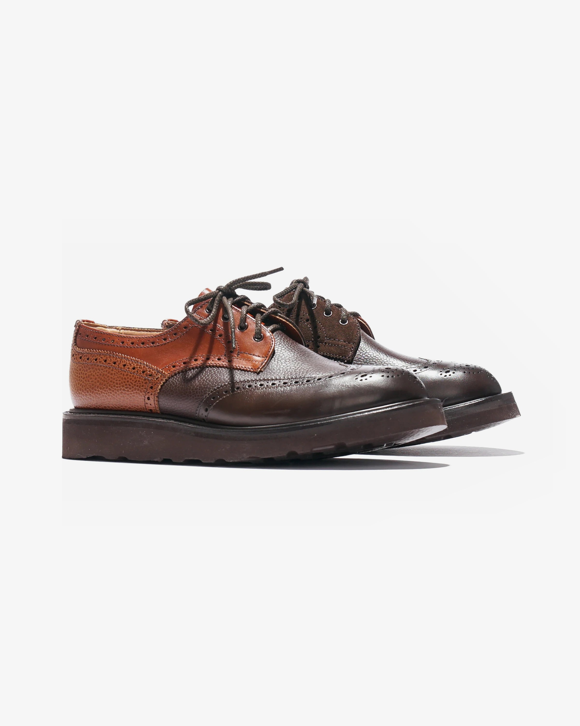 Tricker's x Nepenthes Multi-Tone Derby - Moreflex Sole - Brown – Tricker's x Nepenthes – Nepenthes London
