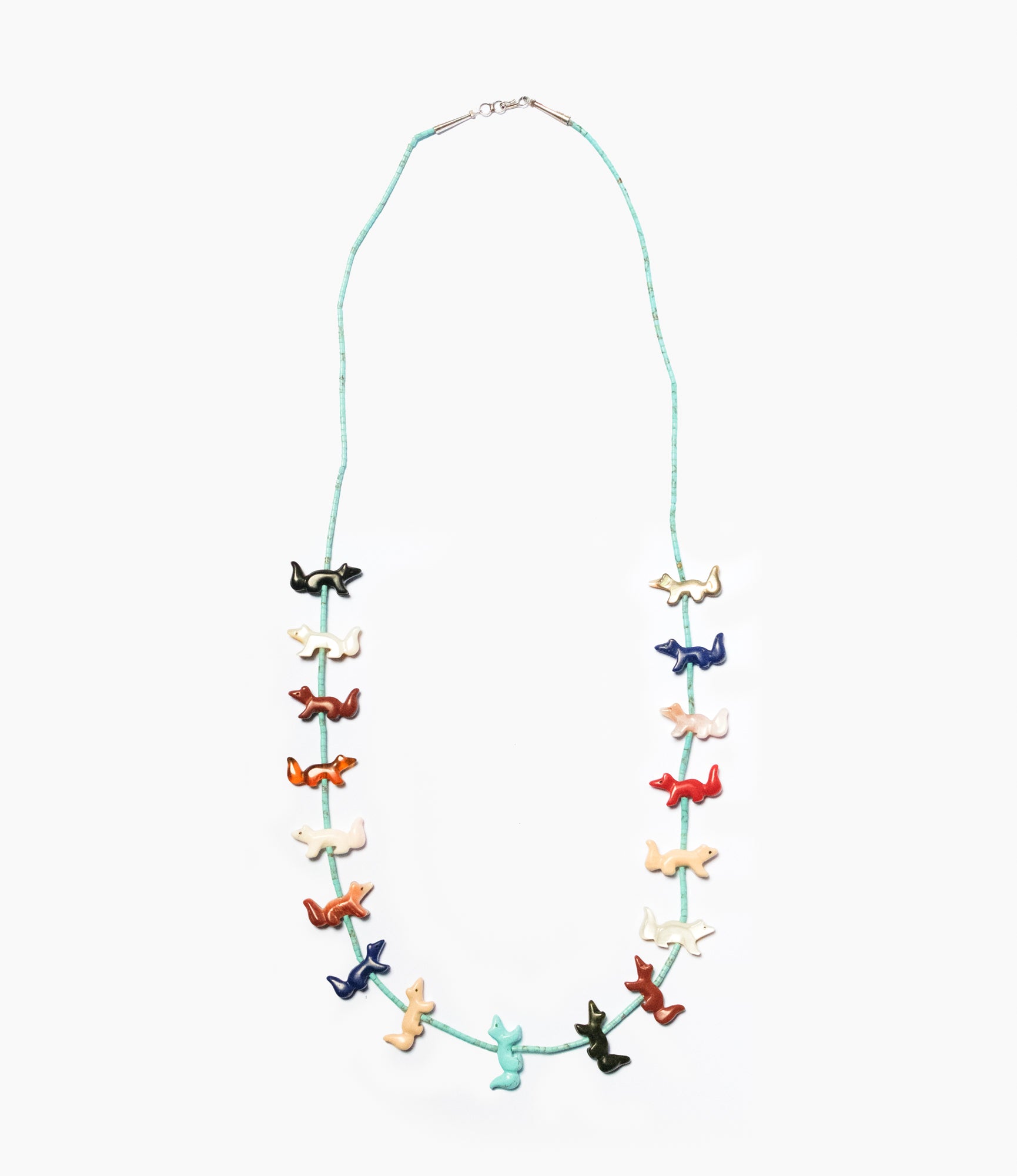 Zuni Carved Fox Necklace