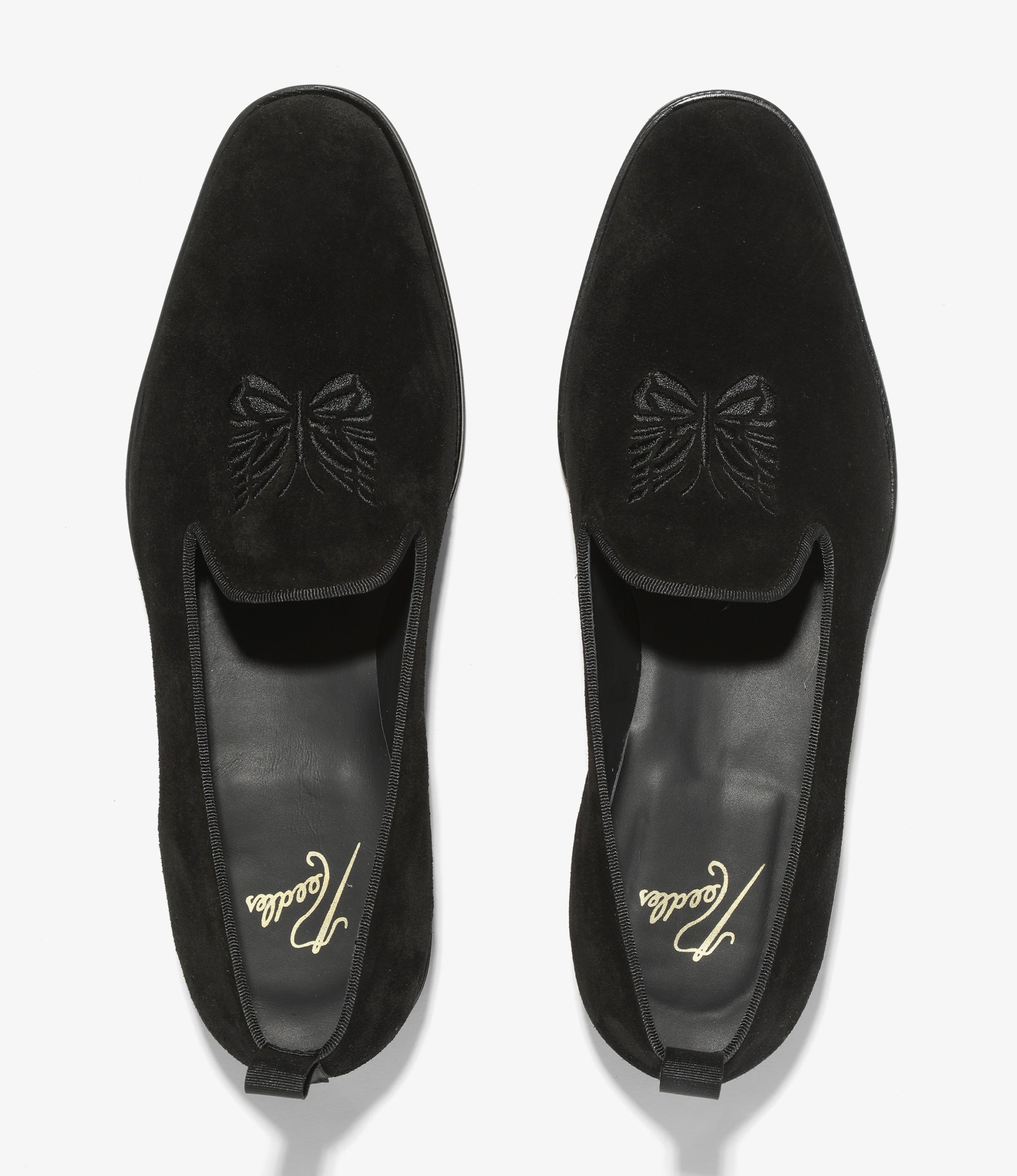 Needles Papillon Emb Slip-On - Black Suede – Needles – Nepenthes London