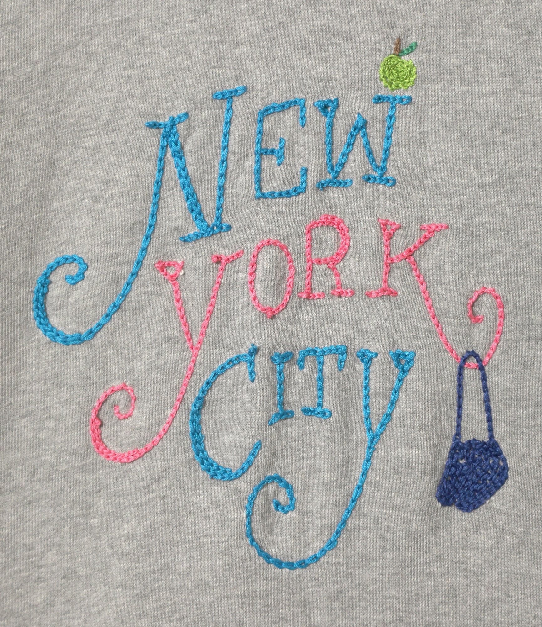 Pullover Hoodie – Heather Grey 'NYC' Embroidery