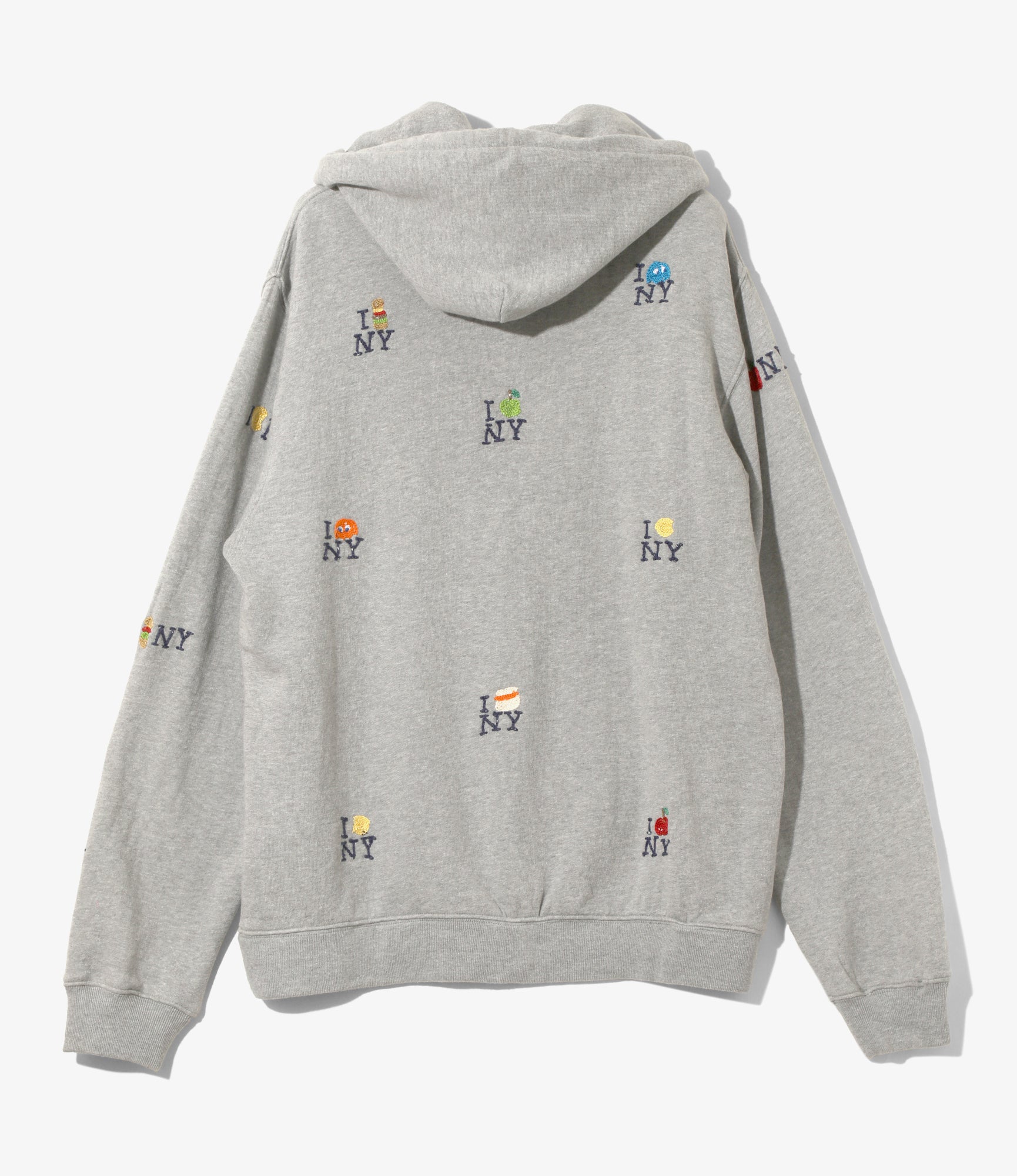 Pullover Hoodie – Heather Grey 'NYC' Embroidery