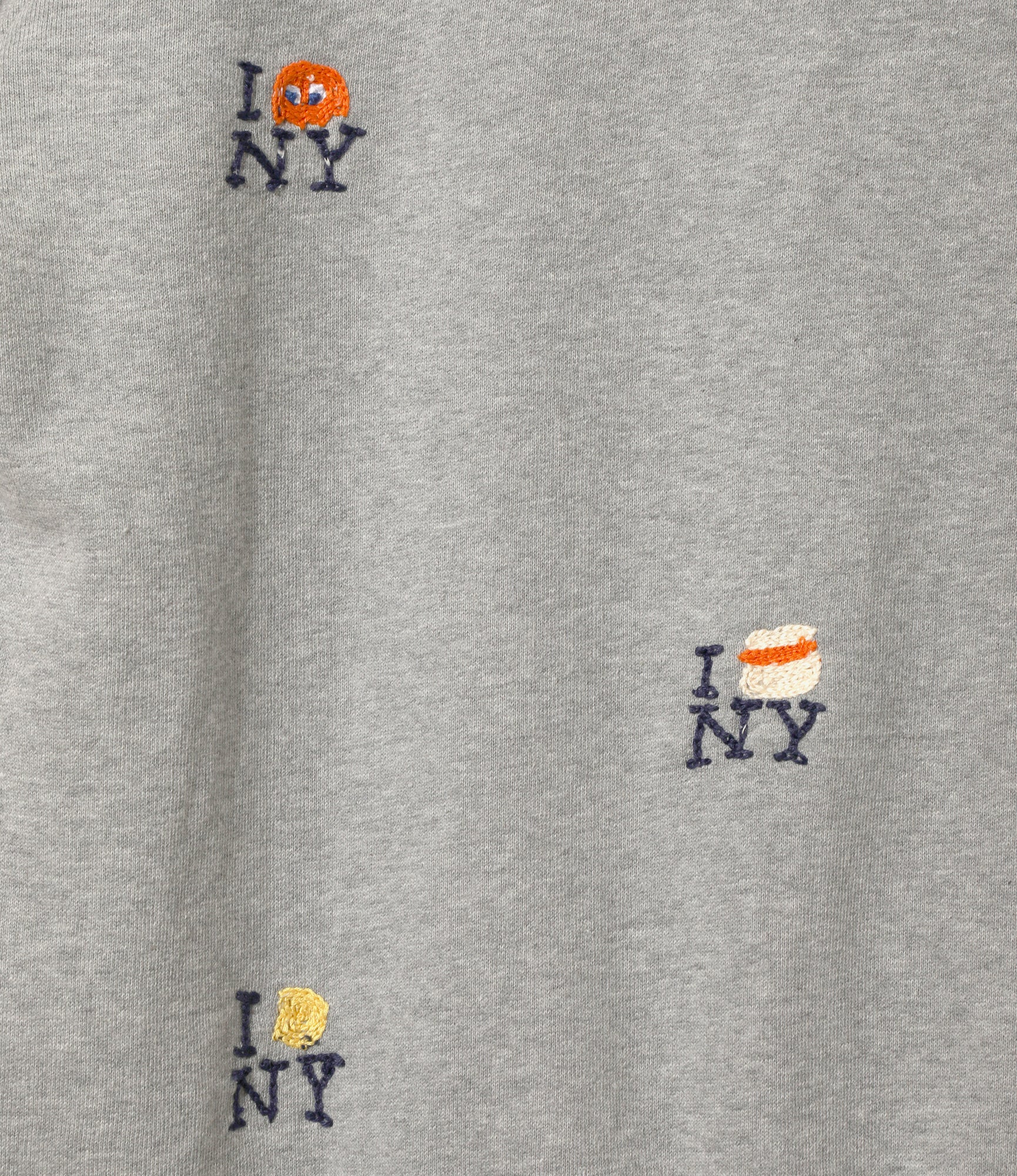 Pullover Hoodie – Heather Grey 'NYC' Embroidery