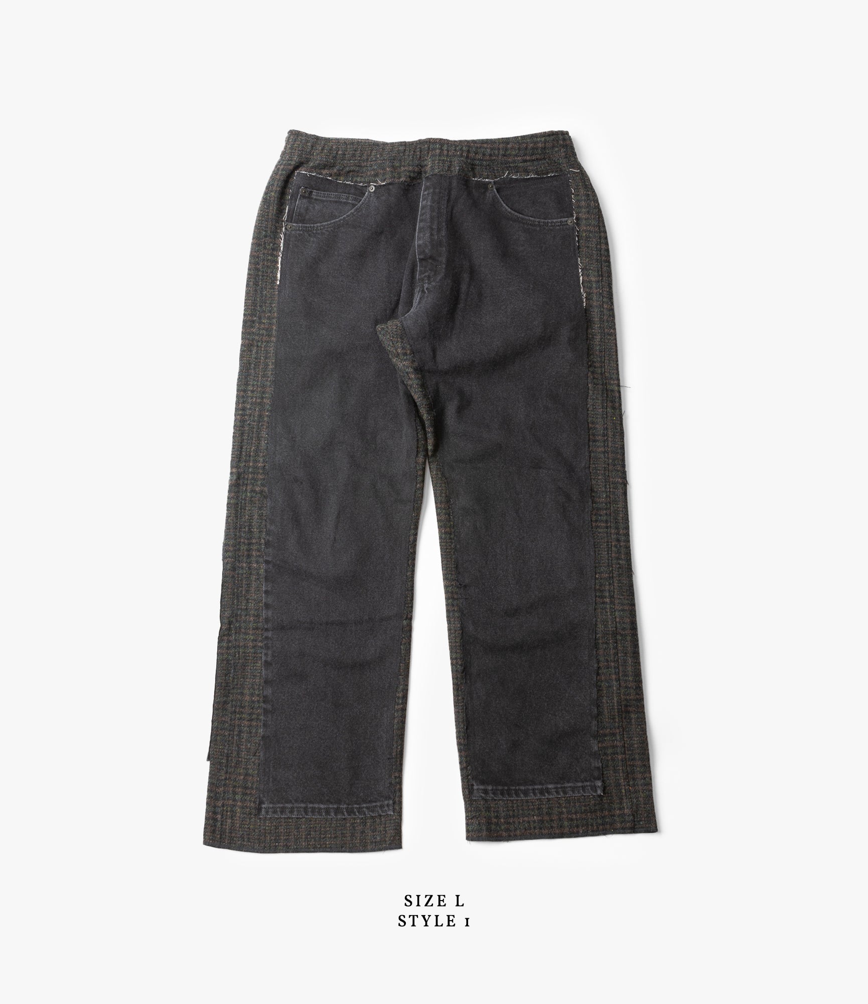 Covered Pant – Black Denim / Glen Plaid Wool