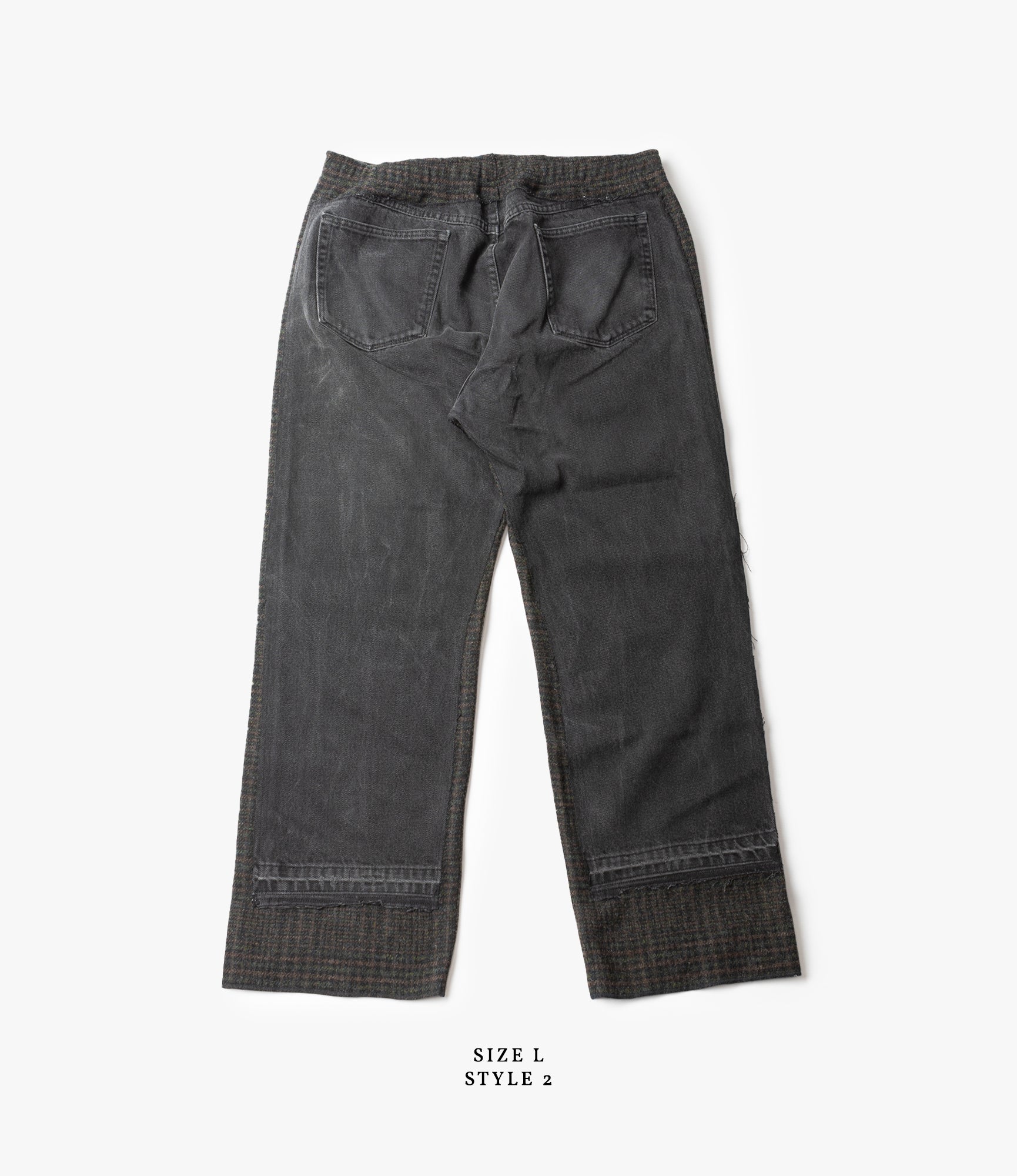Covered Pant – Black Denim / Glen Plaid Wool