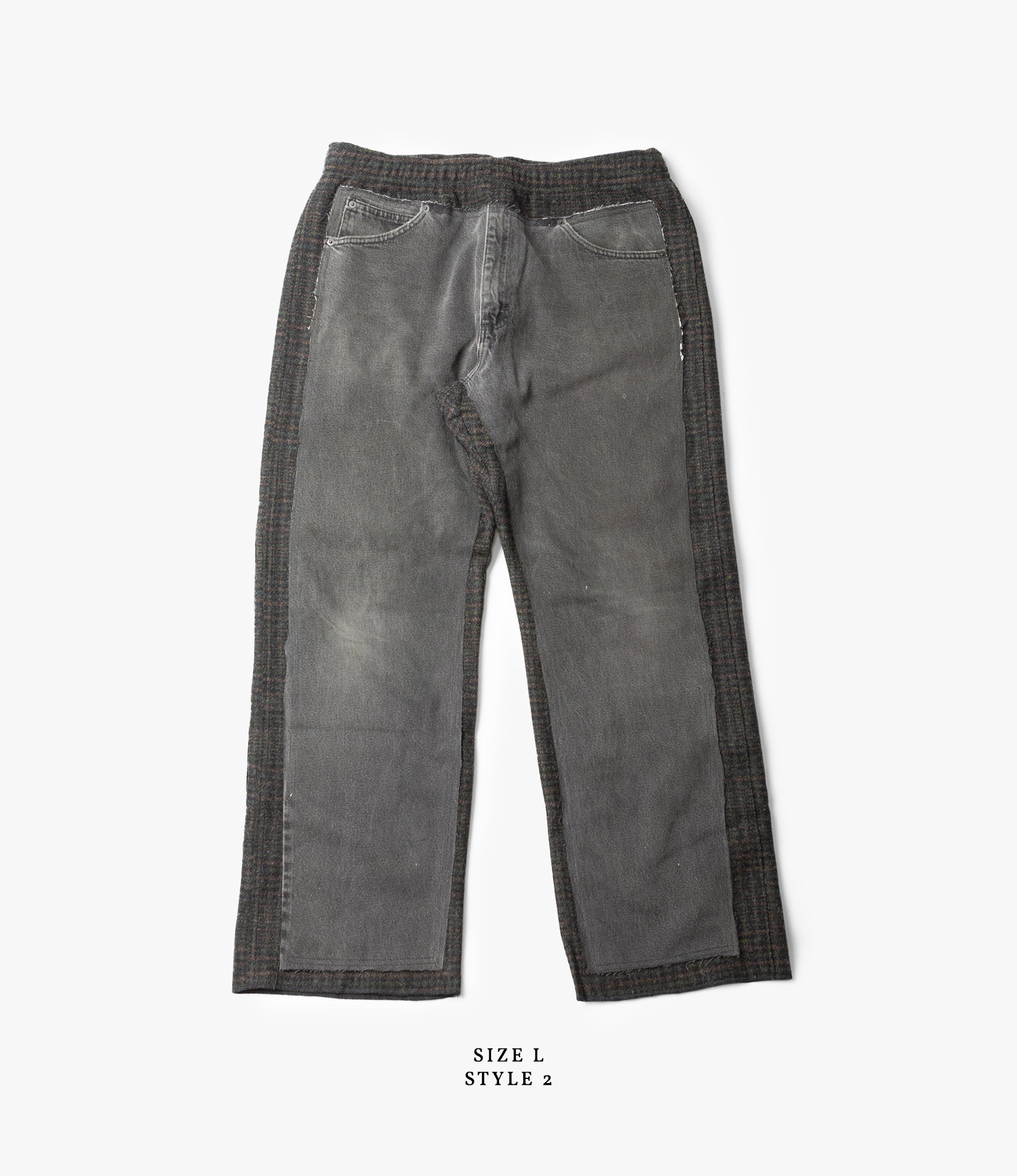 Covered Pant – Black Denim / Glen Plaid Wool