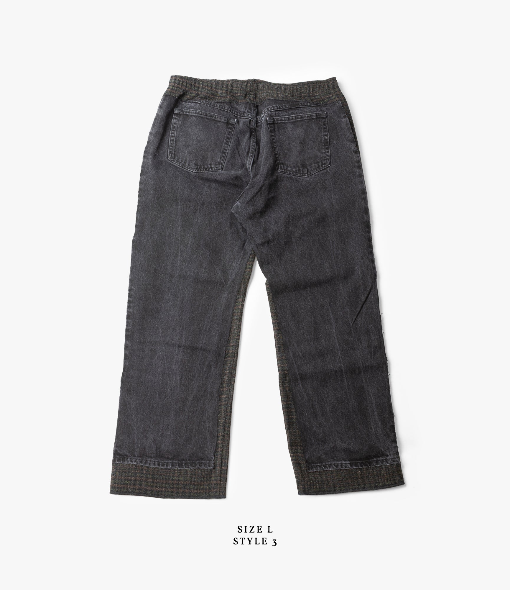 Covered Pant – Black Denim / Glen Plaid Wool
