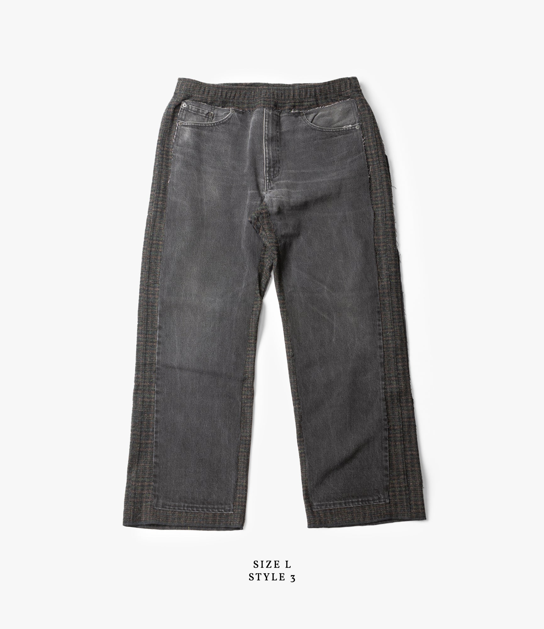 Covered Pant – Black Denim / Glen Plaid Wool