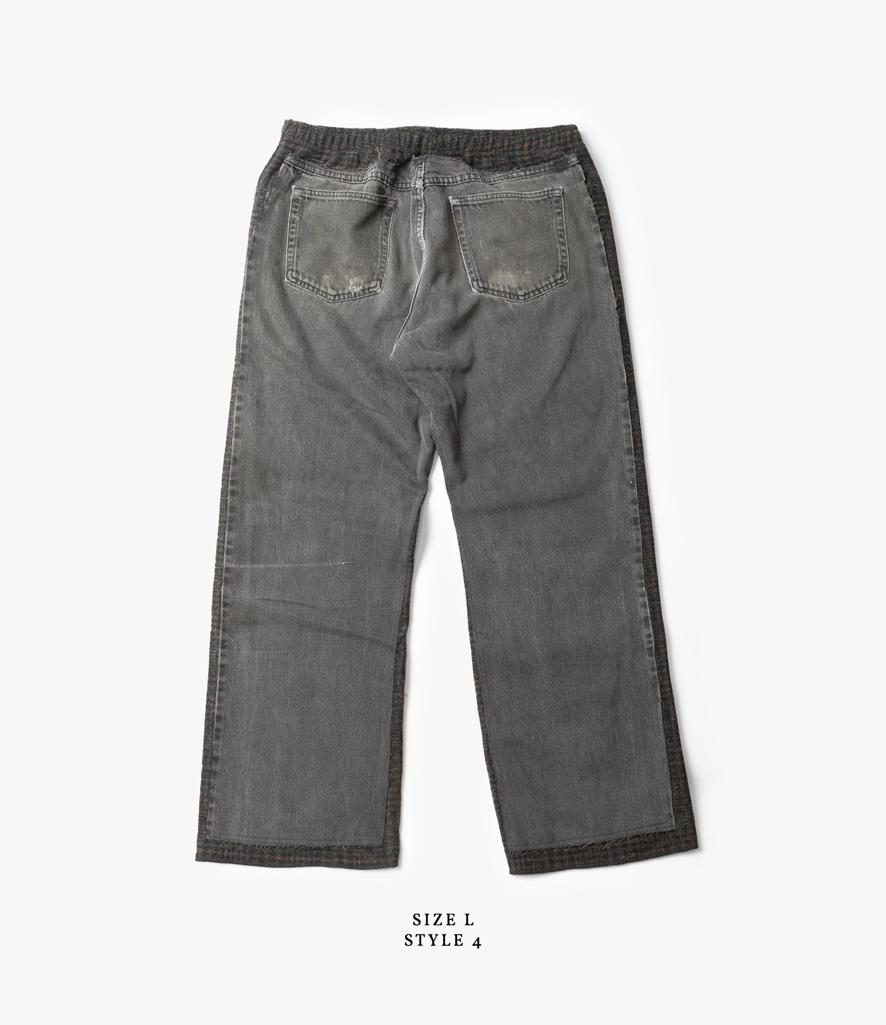 Covered Pant – Black Denim / Glen Plaid Wool