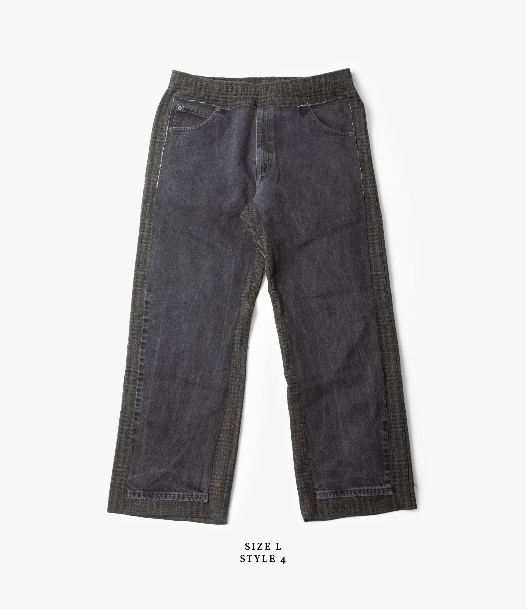 Covered Pant – Black Denim / Glen Plaid Wool