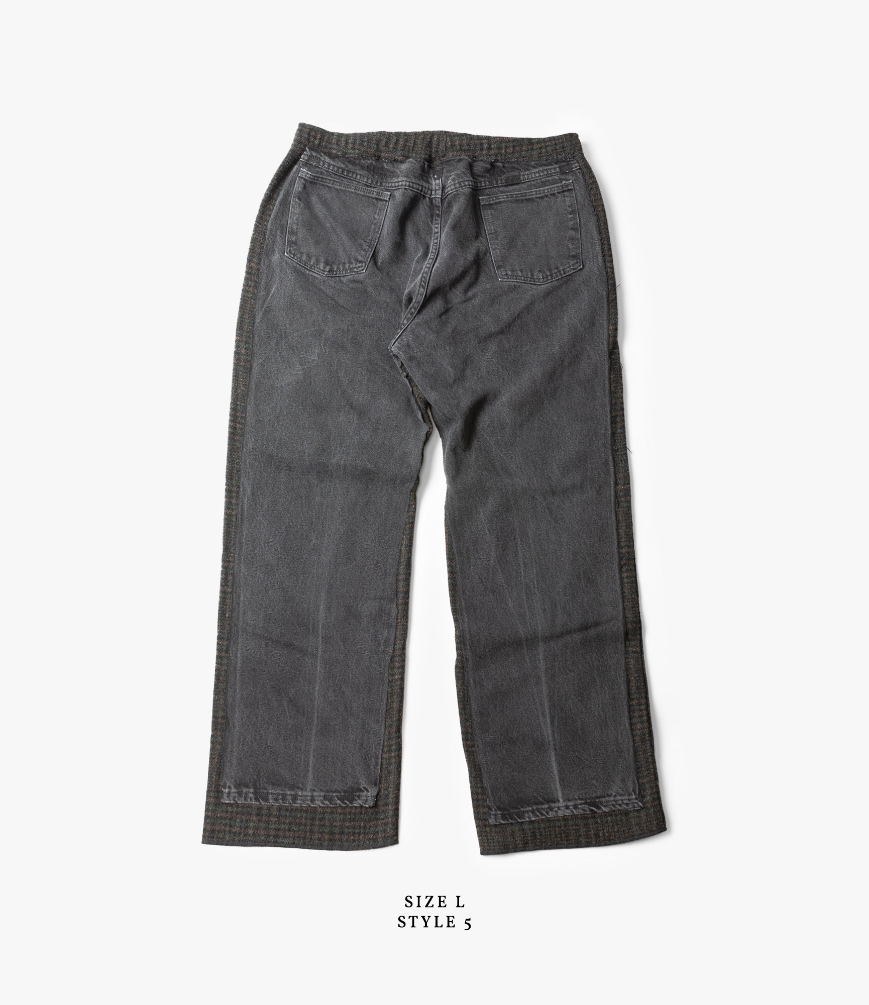 Covered Pant – Black Denim / Glen Plaid Wool