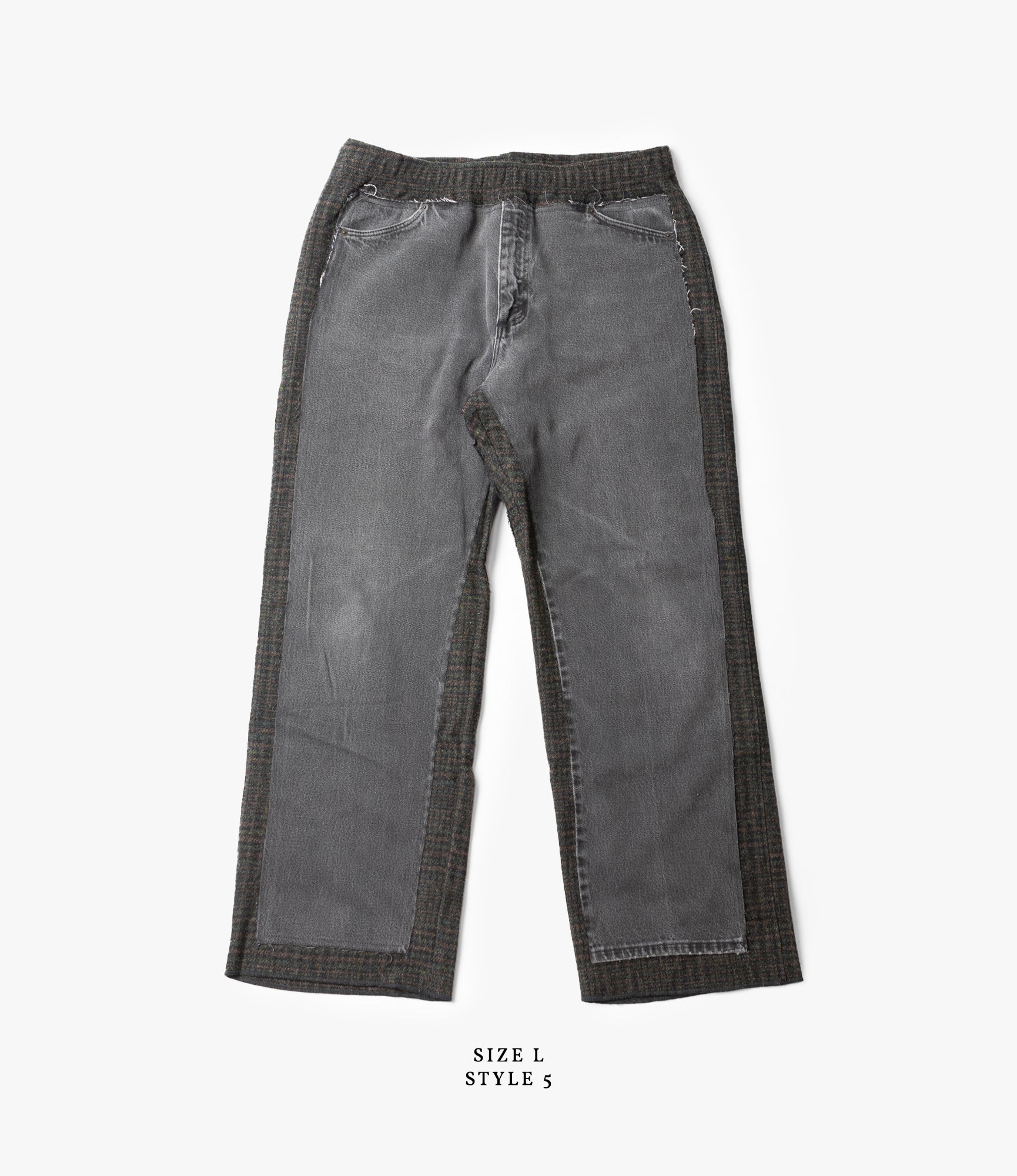 Covered Pant – Black Denim / Glen Plaid Wool