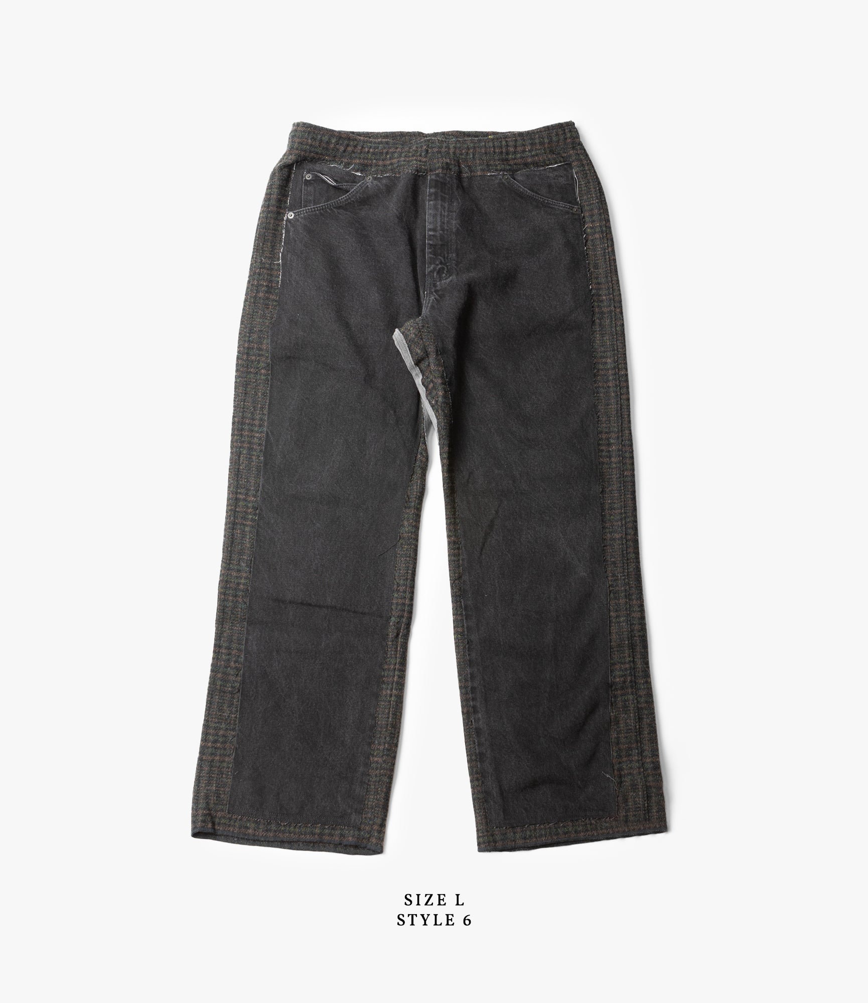 Covered Pant – Black Denim / Glen Plaid Wool