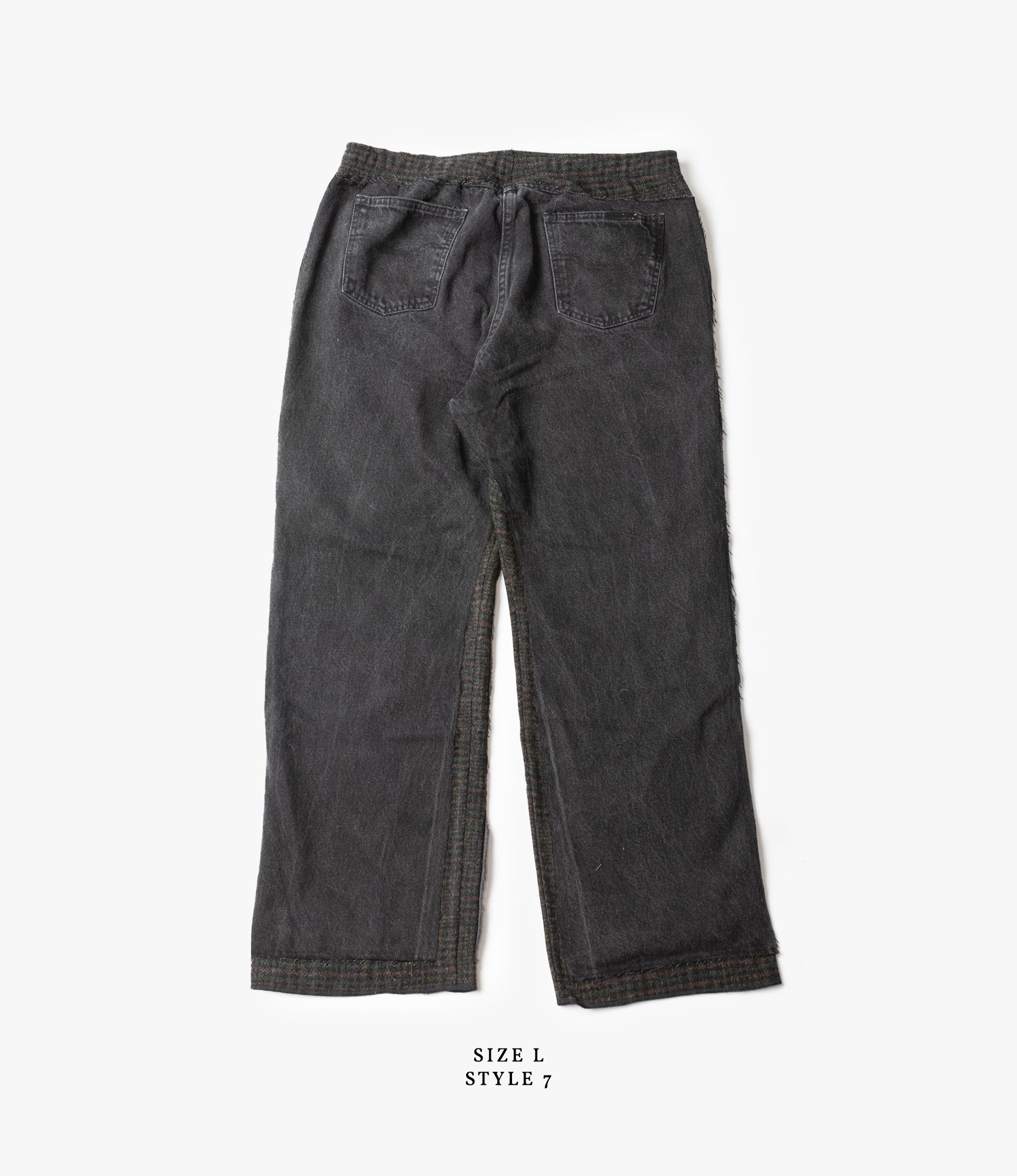 Covered Pant – Black Denim / Glen Plaid Wool