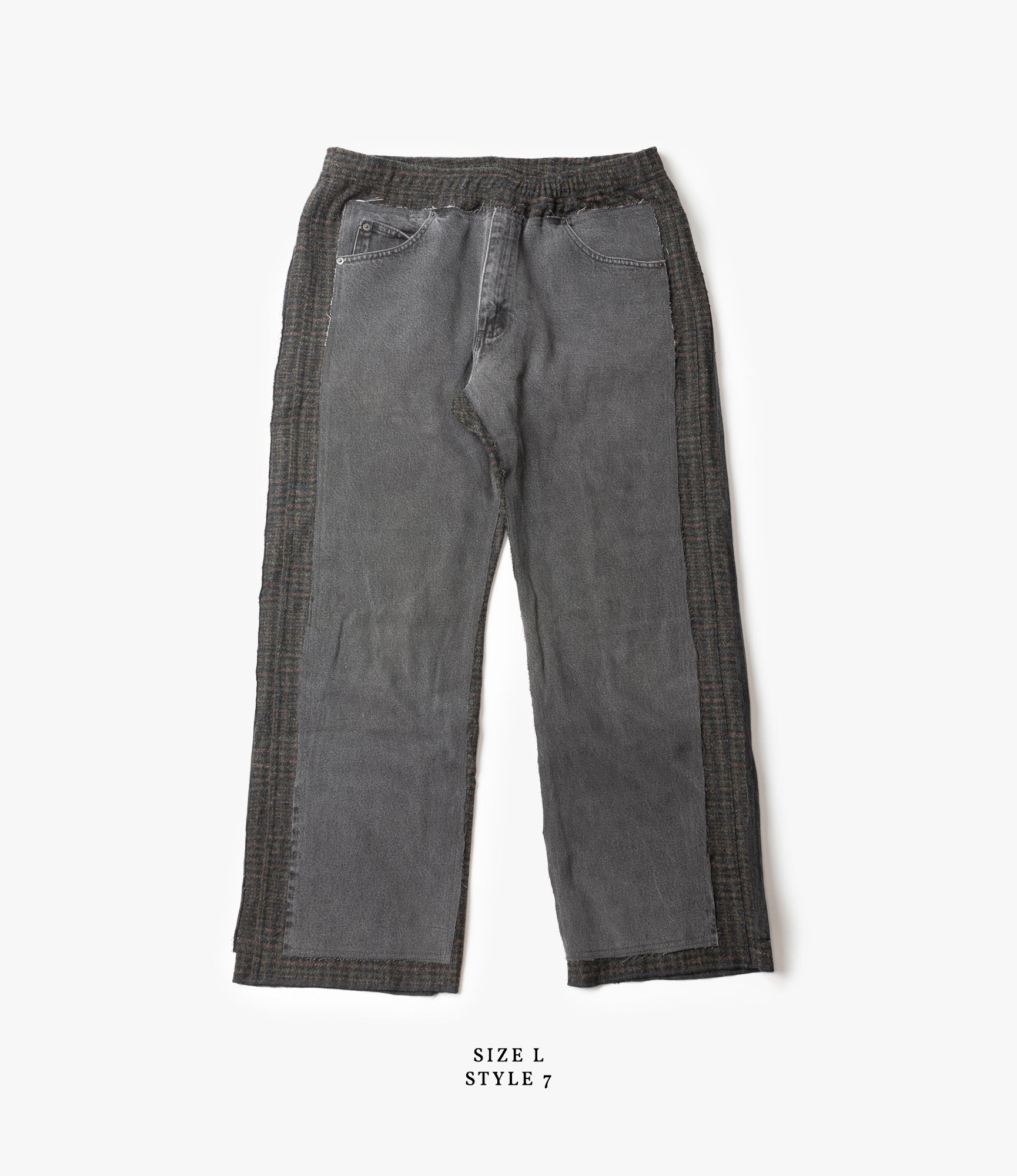 Covered Pant – Black Denim / Glen Plaid Wool